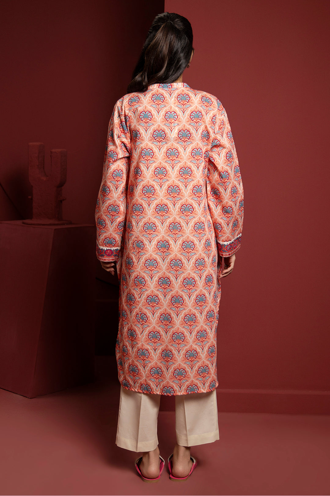 Zellbury | Winter Pret | Kurta - 3180 - Designer Dress with Intricate embroidery and embellishments. Shop elegent wedding dress at Maria Faisal.