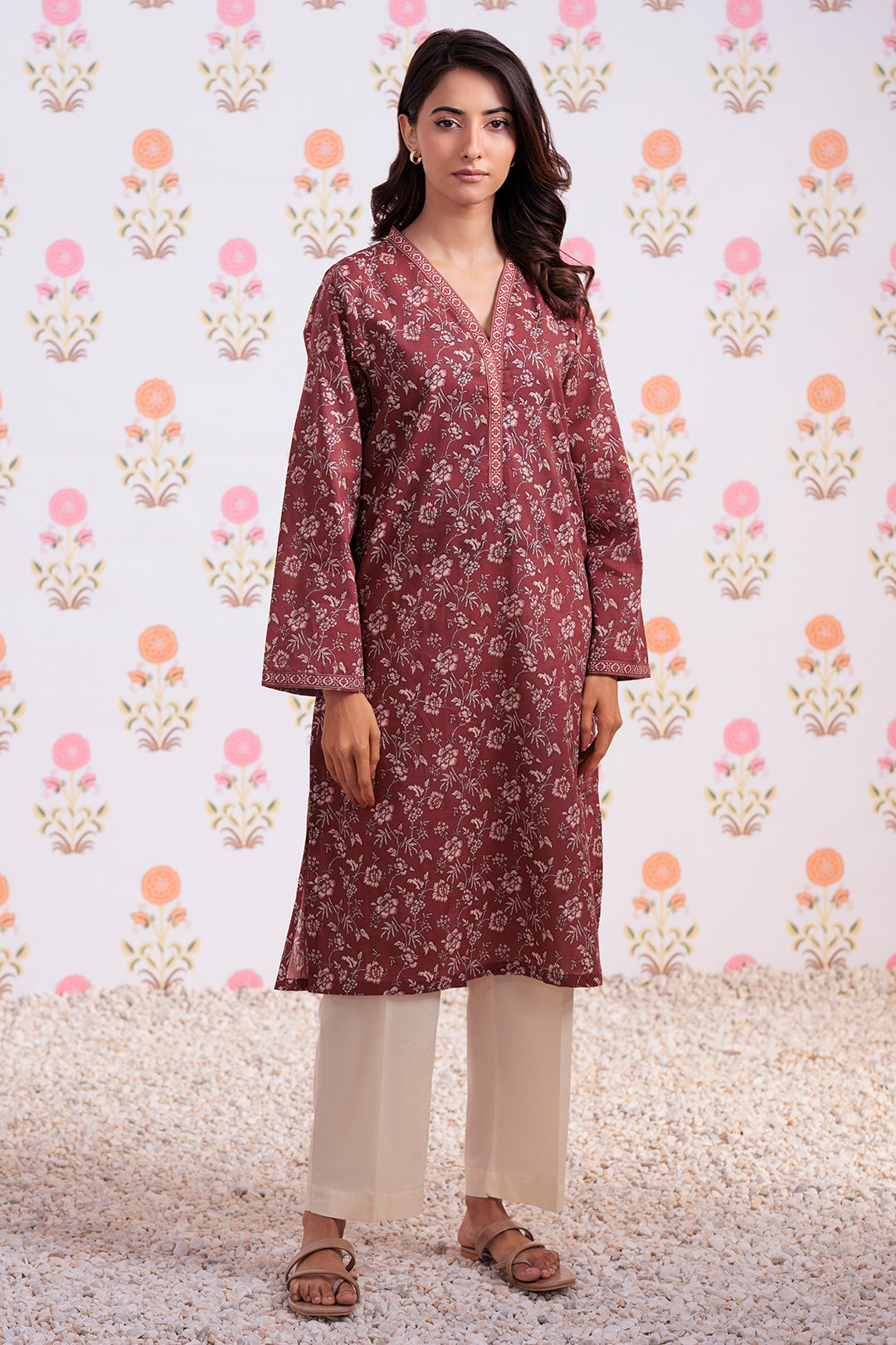 Zellbury | Winter Pret | Kurta - 3246 - Designer Dress with Intricate embroidery and embellishments. Shop elegent wedding dress at Maria Faisal.
