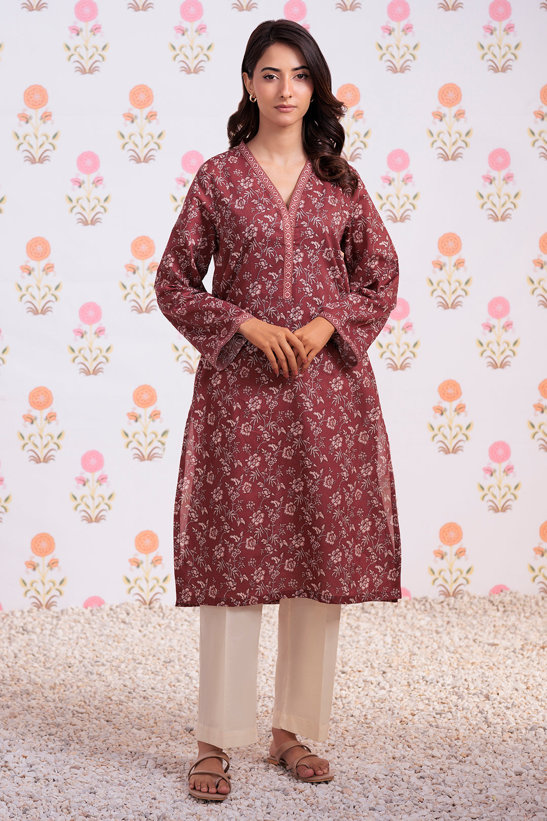 Zellbury | Winter Pret | Kurta - 3246 - Designer Dress with Intricate embroidery and embellishments. Shop elegent wedding dress at Maria Faisal.