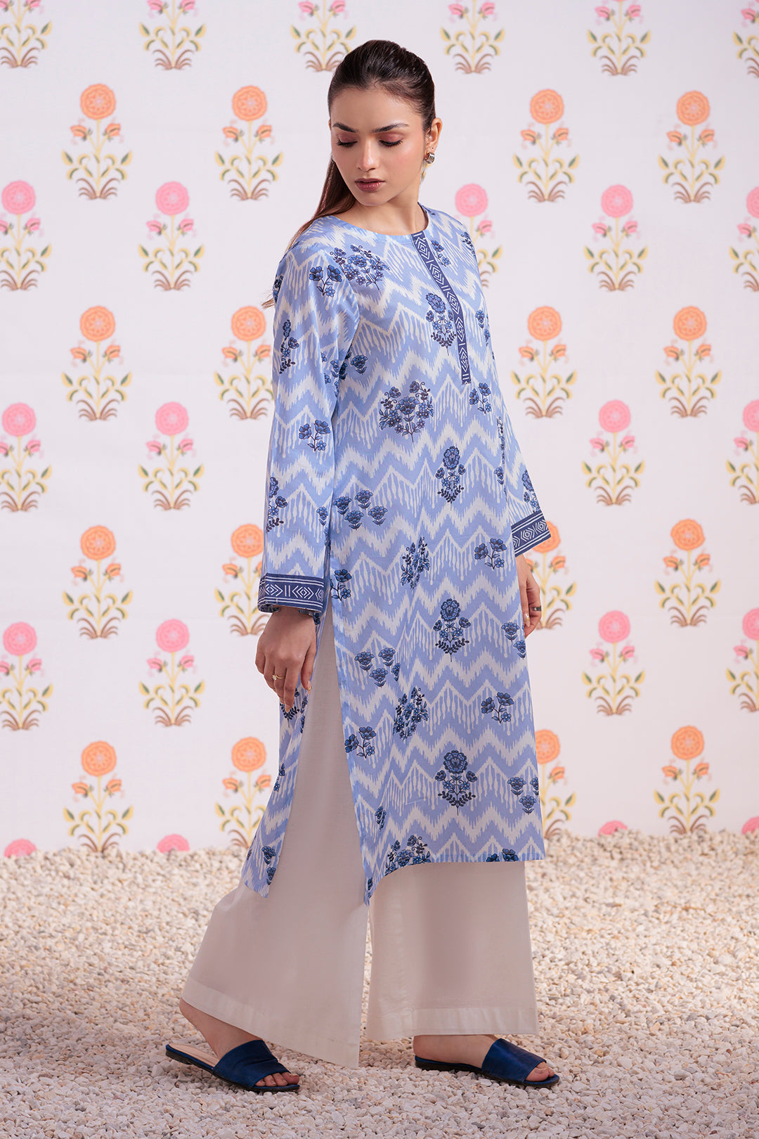 Zellbury | Winter Pret | Kurta - 3249 - Designer Dress with Intricate embroidery and embellishments. Shop elegent wedding dress at Maria Faisal.