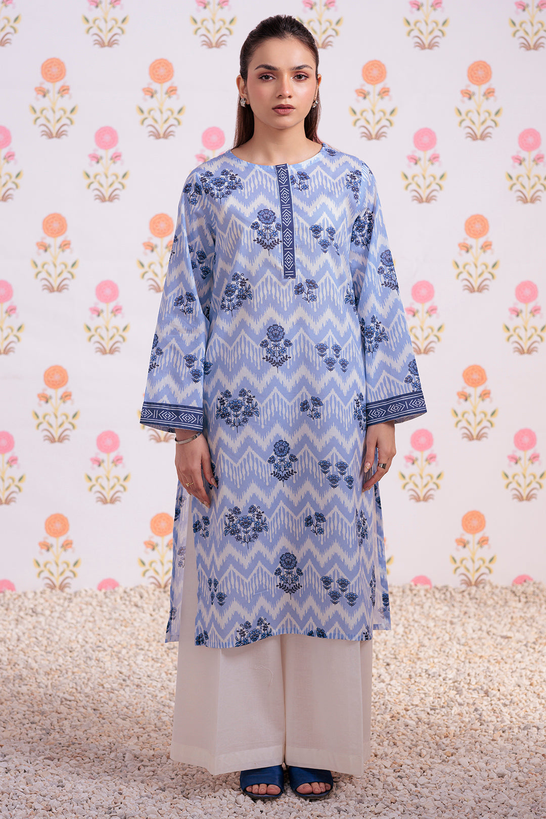 Zellbury | Winter Pret | Kurta - 3249 - Designer Dress with Intricate embroidery and embellishments. Shop elegent wedding dress at Maria Faisal.