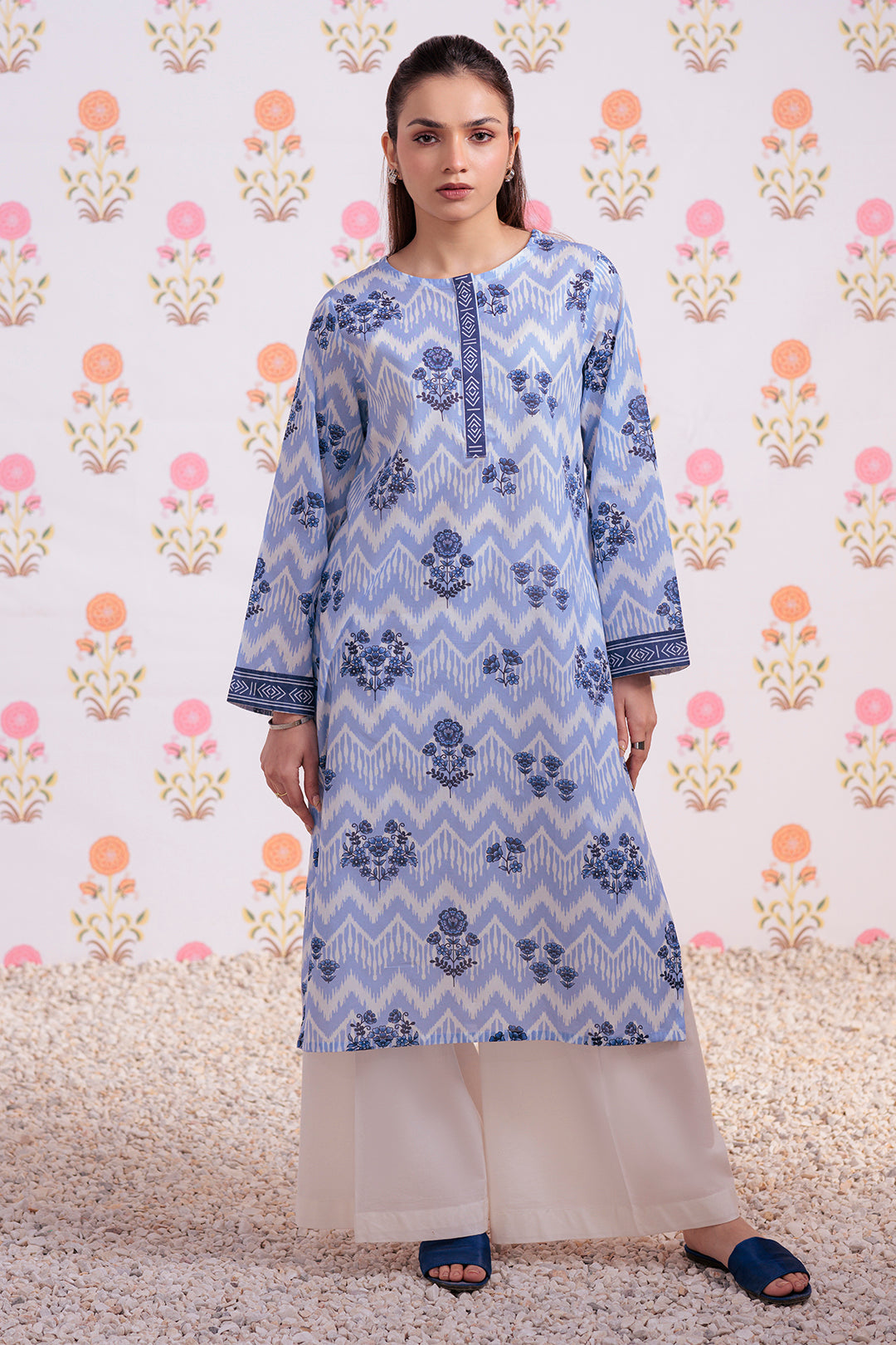 Zellbury | Winter Pret | Kurta - 3249 - Designer Dress with Intricate embroidery and embellishments. Shop elegent wedding dress at Maria Faisal.