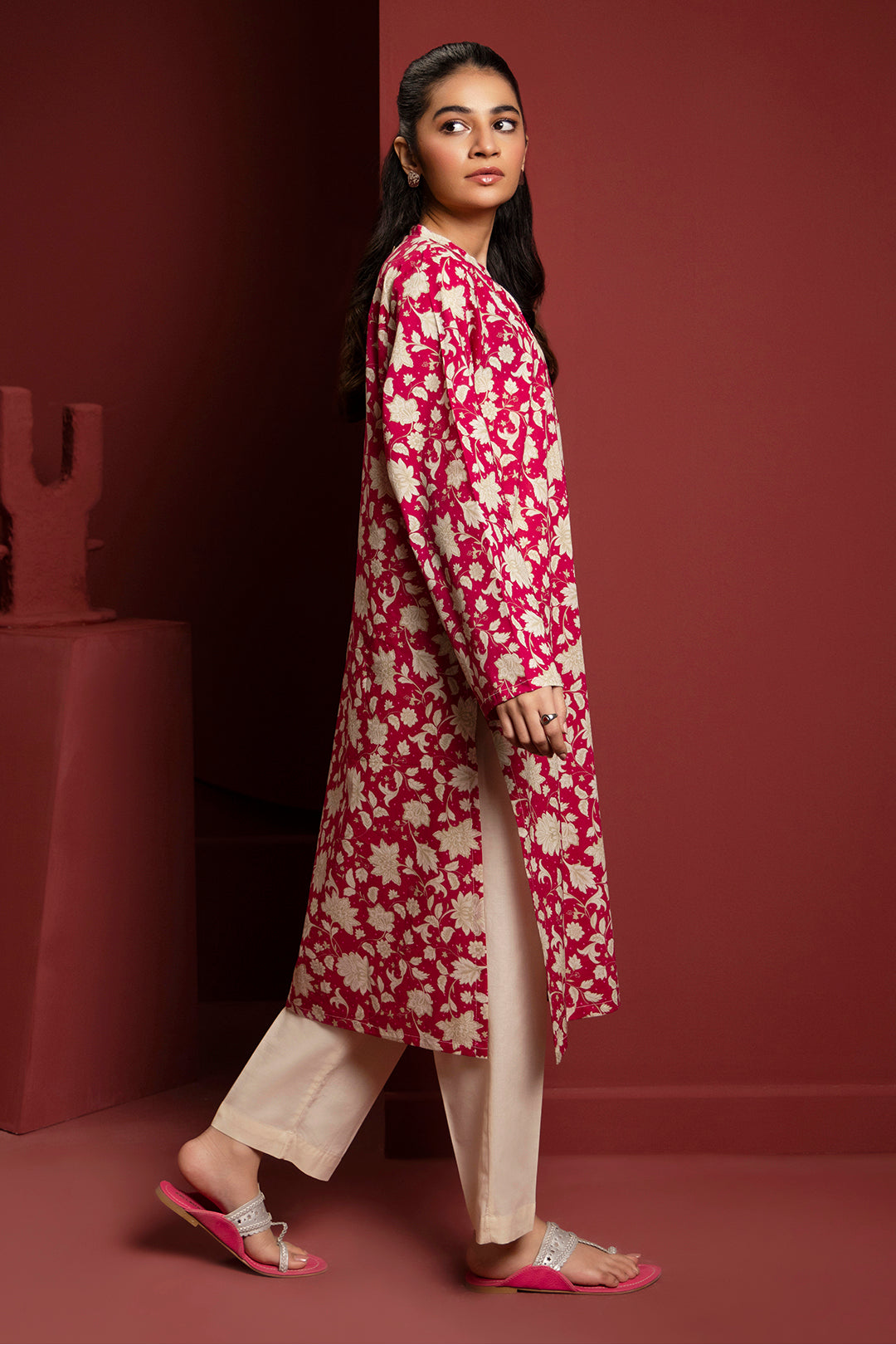Zellbury | Winter Pret | Kurta - 3250 - Designer Dress with Intricate embroidery and embellishments. Shop elegent wedding dress at Maria Faisal.