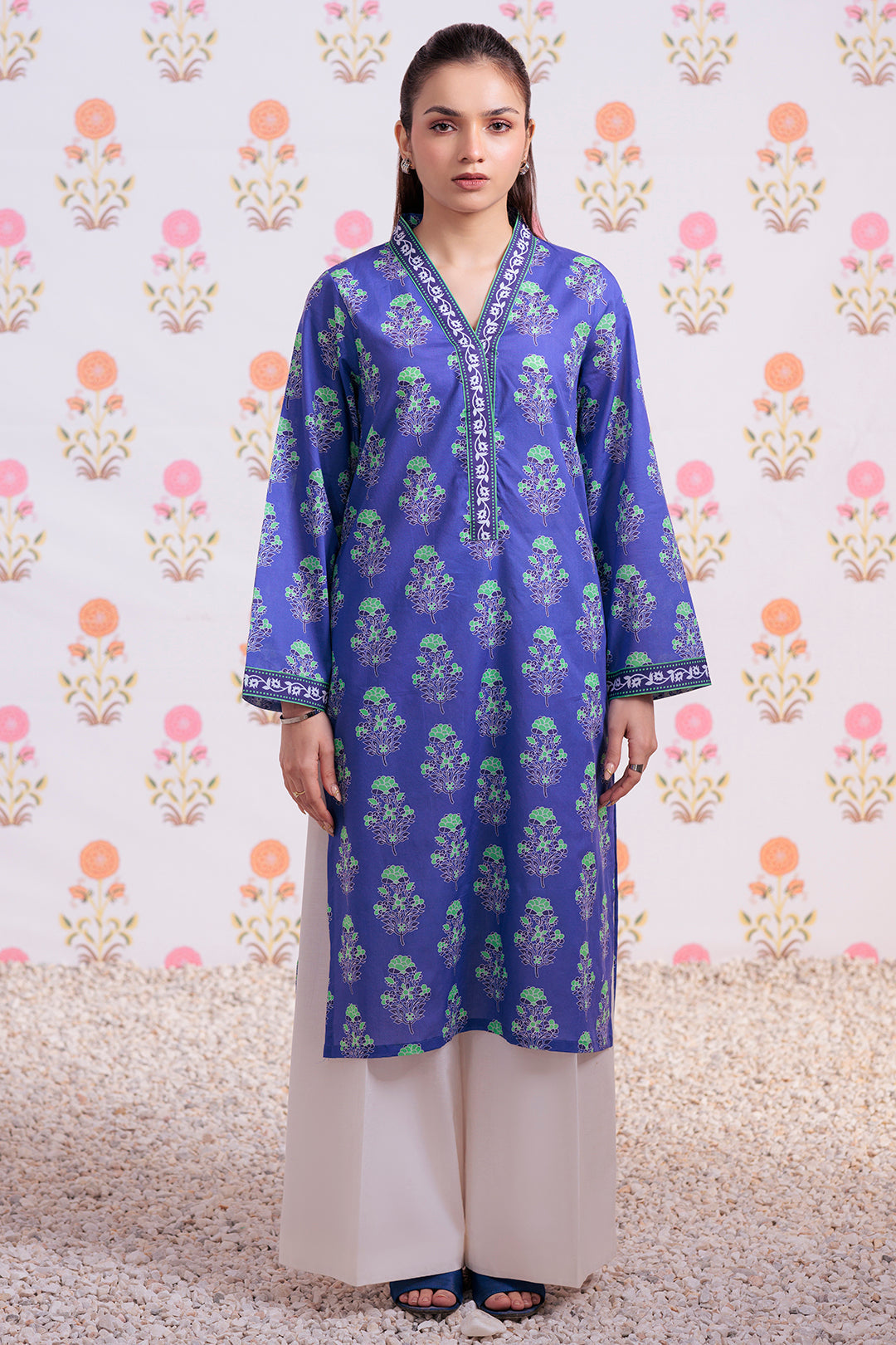 Zellbury | Winter Pret | Kurta - 3251 - Designer Dress with Intricate embroidery and embellishments. Shop elegent wedding dress at Maria Faisal.