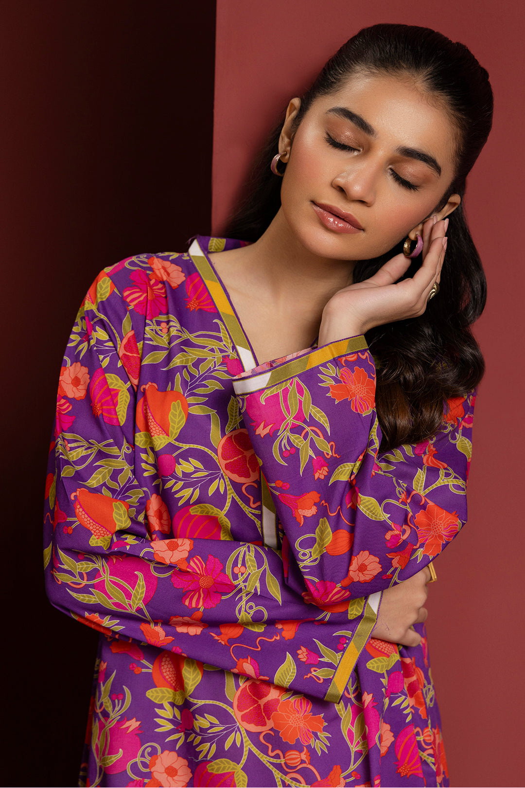 Zellbury | Winter Pret | Kurta - 3254 - Designer Dress with Intricate embroidery and embellishments. Shop elegent wedding dress at Maria Faisal.
