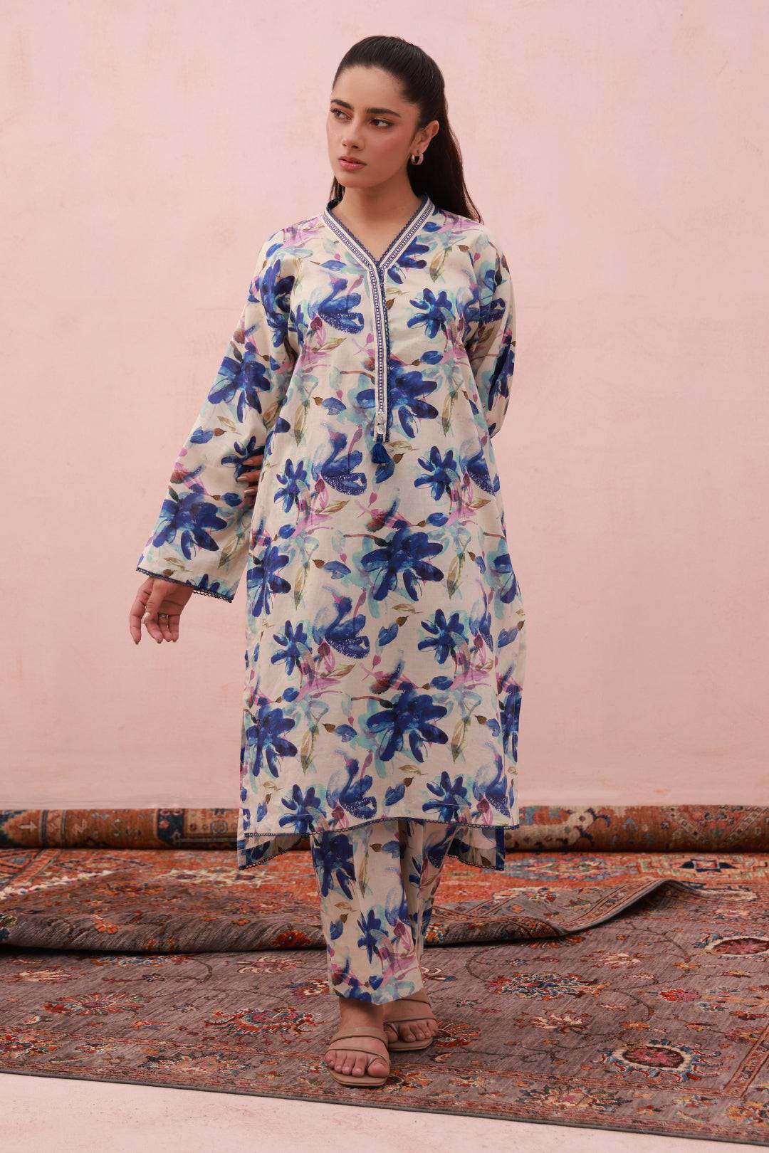 Zellbury | Summer Pret | Kurta Trouser - 2818 by Maria Faisal - Registered Vendor of : Zellbury Women - type : Essential Pret - 100% original wedding dresses