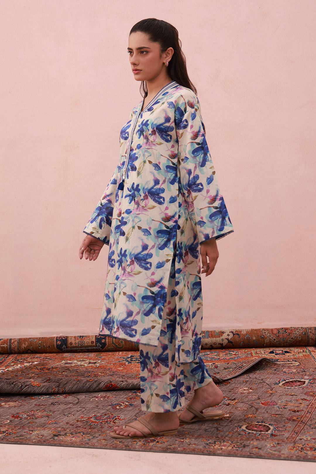 Zellbury | Summer Pret | Kurta Trouser - 2818 by Maria Faisal - Registered Vendor of : Zellbury Women - type : Essential Pret - 100% original wedding dresses