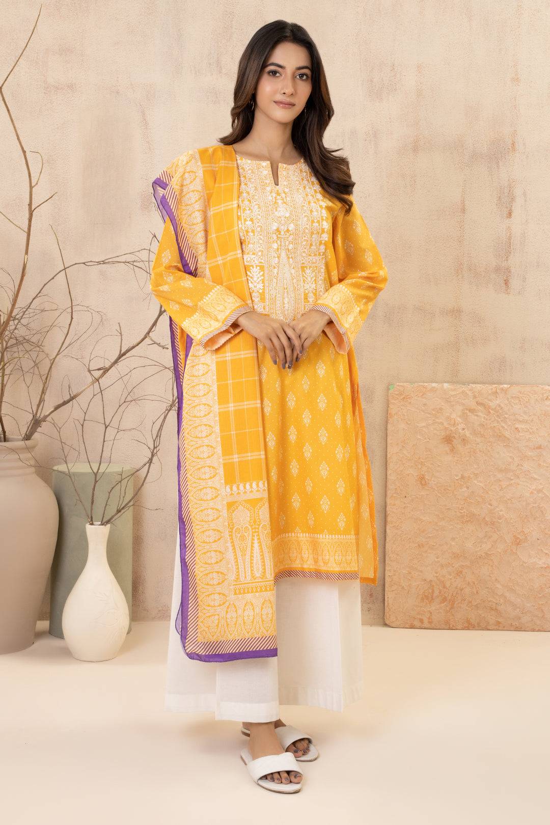 Zellbury | Summer Pret | Embroidered Kurta Dupatta - 2823 by Maria Faisal - Registered Vendor of : Zellbury Women - type : Essential Pret - 100% original wedding dresses