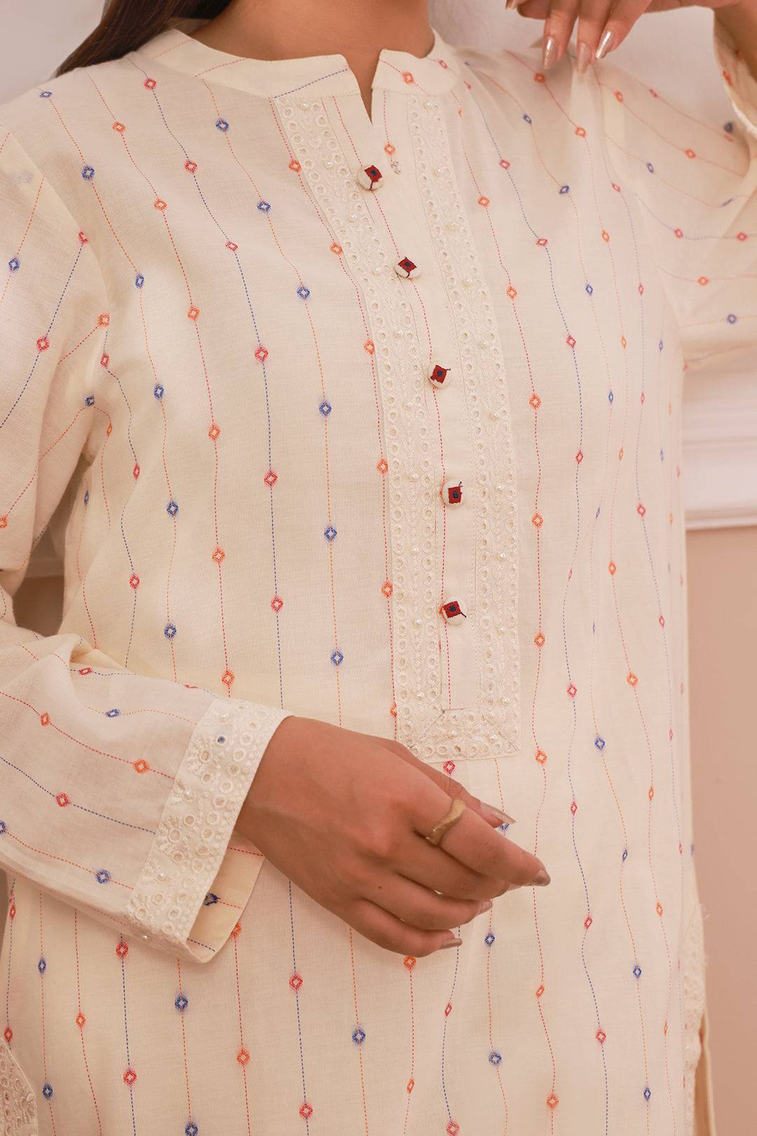 Zellbury | Summer Pret | Embroidered Kurta Trouser - 3323 by Maria Faisal - Registered Vendor of : Zellbury Women - type : Signature Pret - 100% original wedding dresses