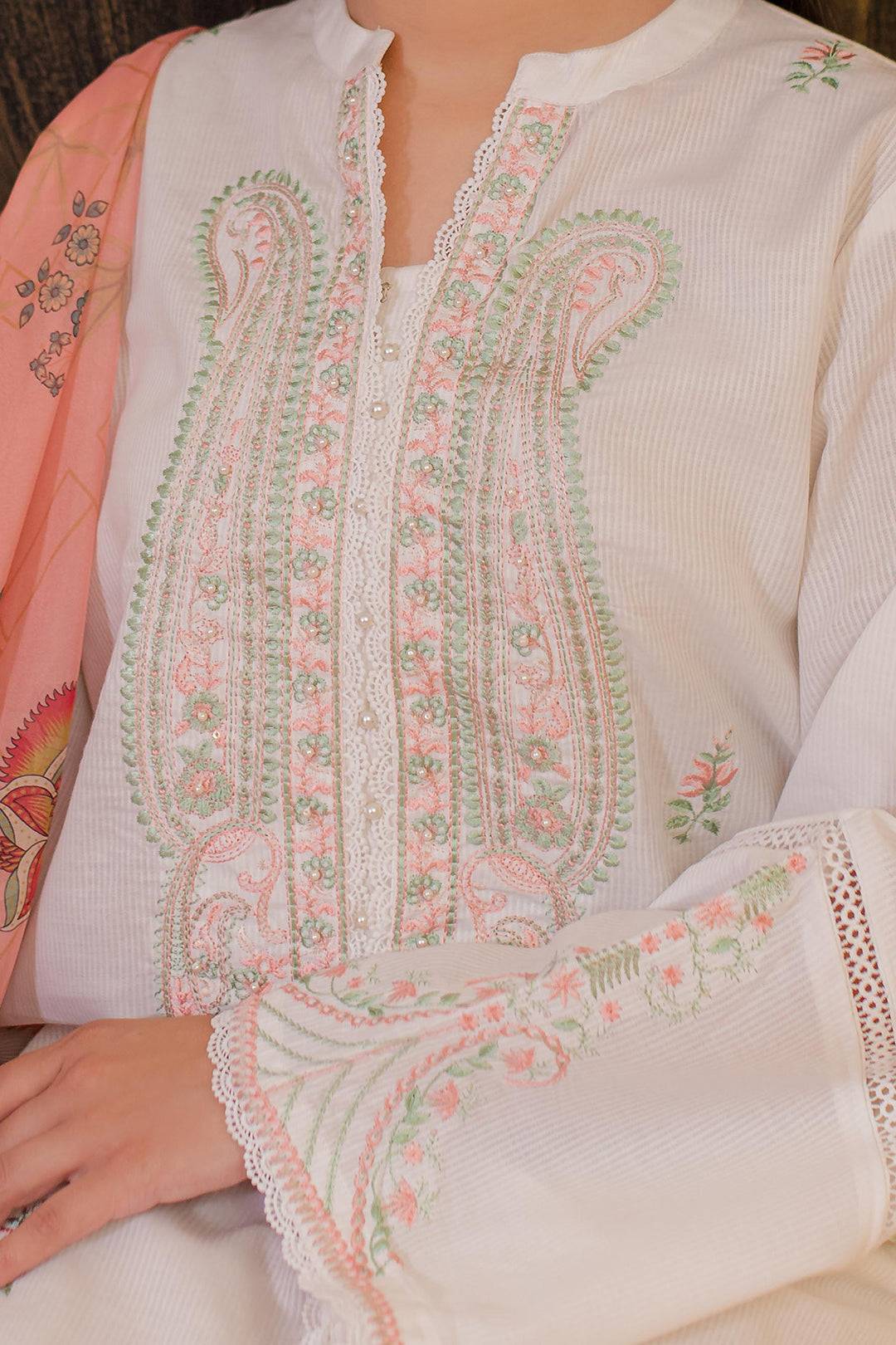 Zellbury | Summer Pret | Embroidered Kurta Dupatta - 3330 by Maria Faisal - Registered Vendor of : Zellbury Women - type : Essential Pret - 100% original wedding dresses
