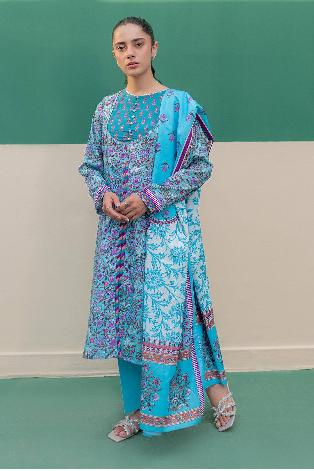 Zellbury | Summer Pret | Kurta Dupatta Trouser - 2856 by Maria Faisal - Registered Vendor of : Zellbury Women - type : Essential Pret - 100% original wedding dresses