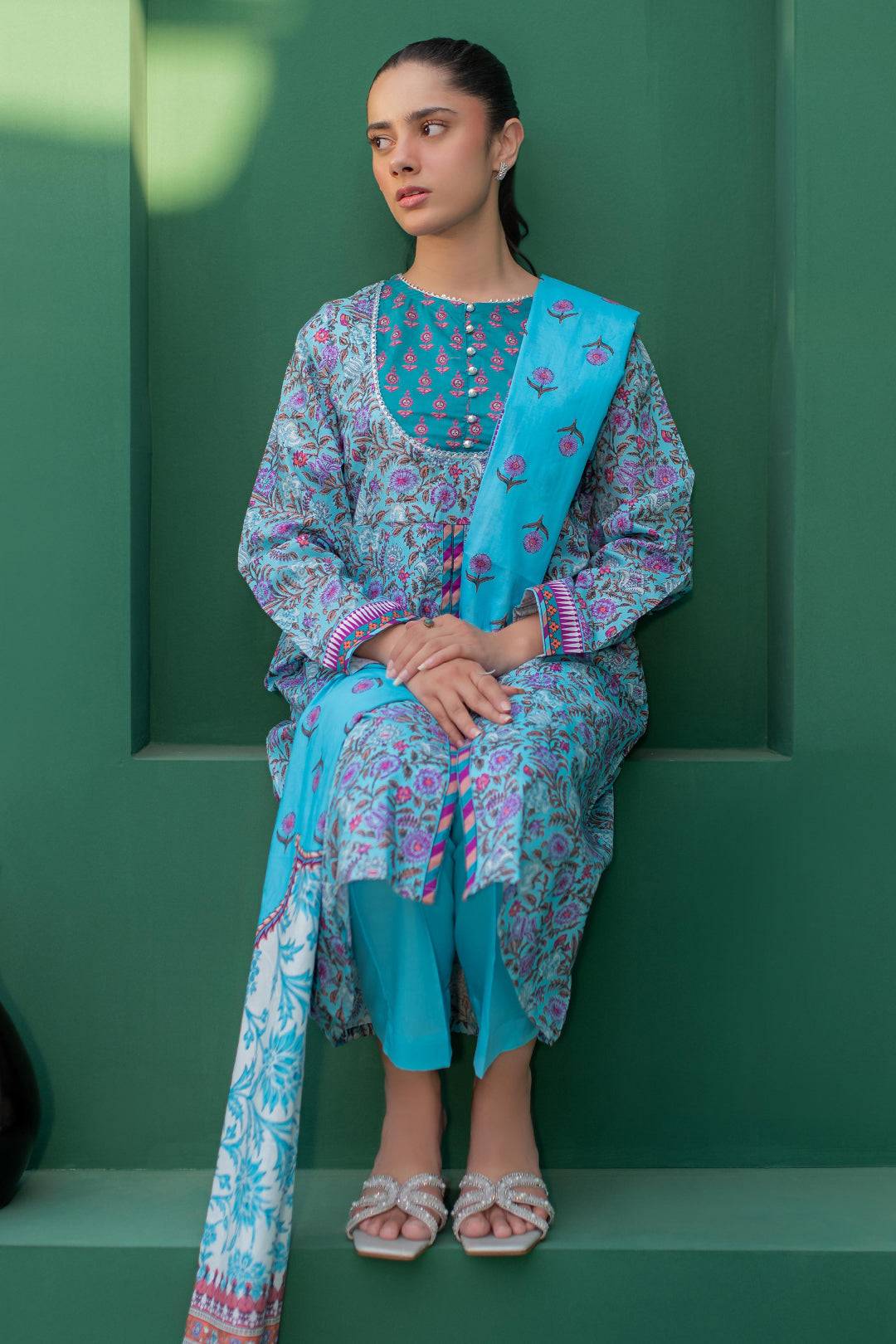 Zellbury | Summer Pret | Kurta Dupatta Trouser - 2856 by Maria Faisal - Registered Vendor of : Zellbury Women - type : Essential Pret - 100% original wedding dresses