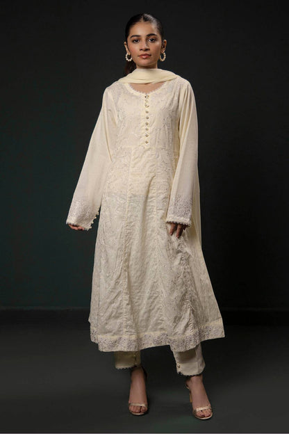 Zellbury | Summer Pret | Embroidered Kurta Dupatta Trouser - 3332 by Maria Faisal - Registered Vendor of : Zellbury Women - type : Signature Pret - 100% original wedding dresses