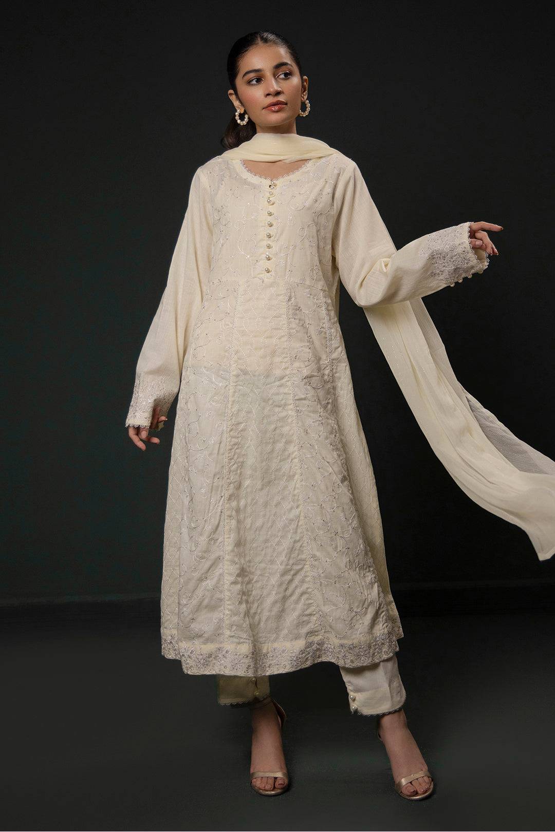 Zellbury | Summer Pret | Embroidered Kurta Dupatta Trouser - 3332 by Maria Faisal - Registered Vendor of : Zellbury Women - type : Signature Pret - 100% original wedding dresses