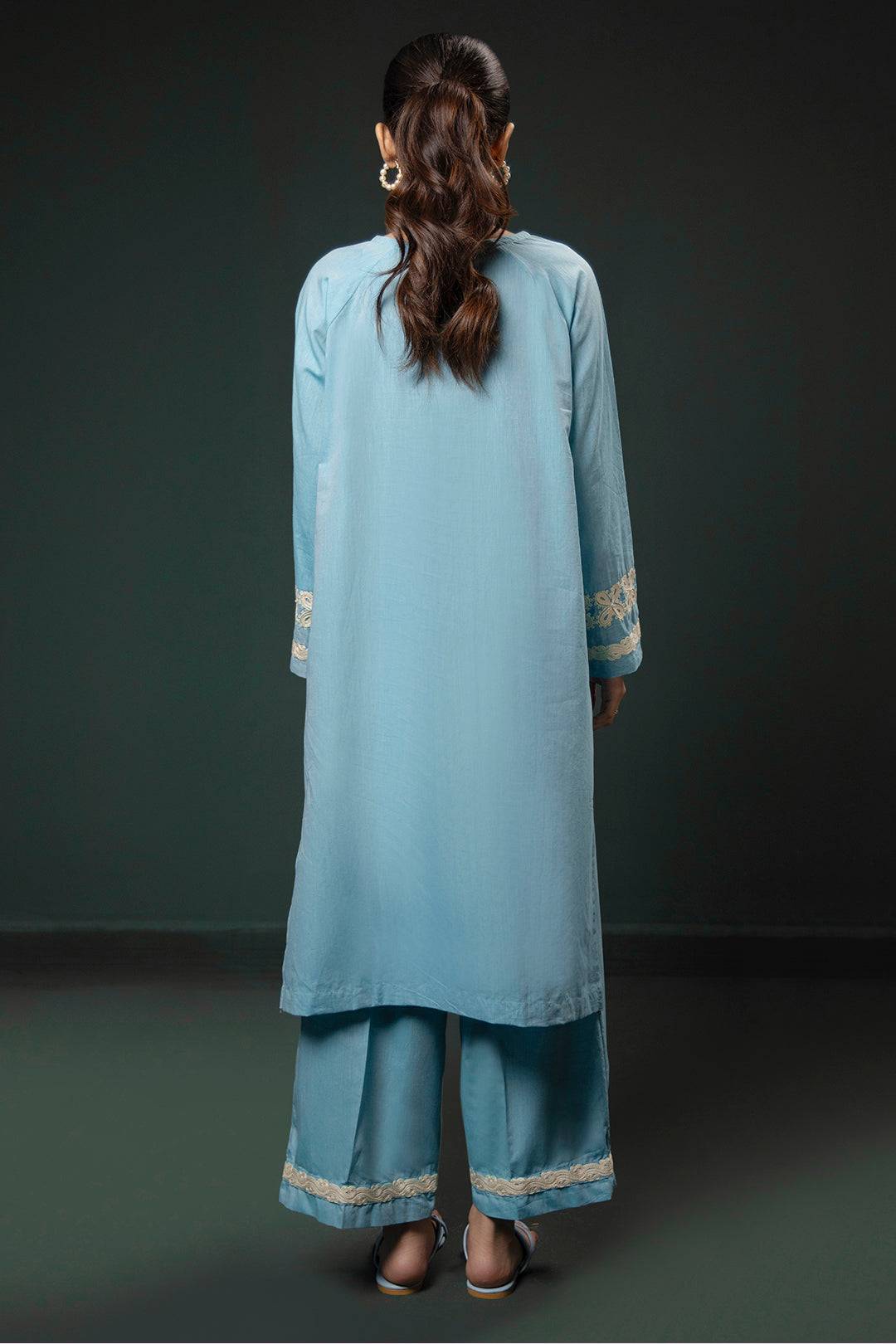 Zellbury | Summer Pret | Embroidered Kurta Trouser - 0977 by Maria Faisal - Registered Vendor of : Zellbury Women - type : Signature Pret - 100% original wedding dresses
