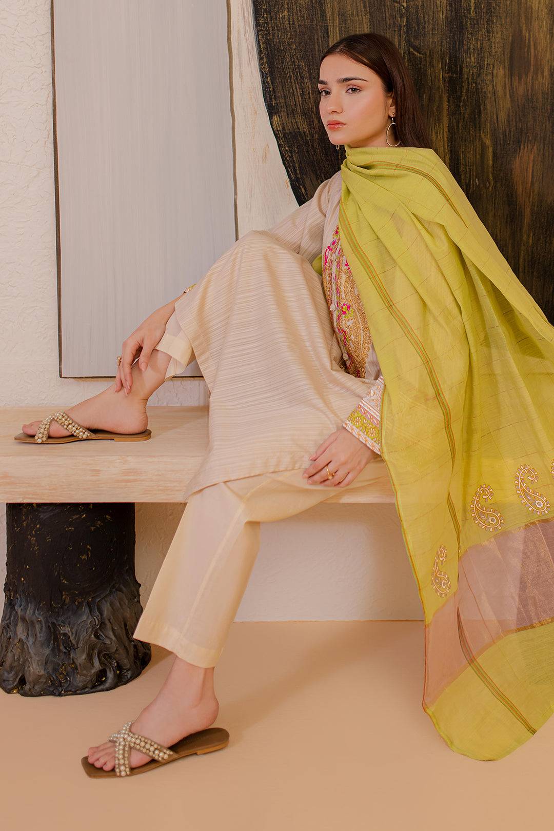 Zellbury | Summer Pret | Embroidered Kurta Dupatta - 1094 by Maria Faisal - Registered Vendor of : Zellbury Women - type : Signature Pret - 100% original wedding dresses