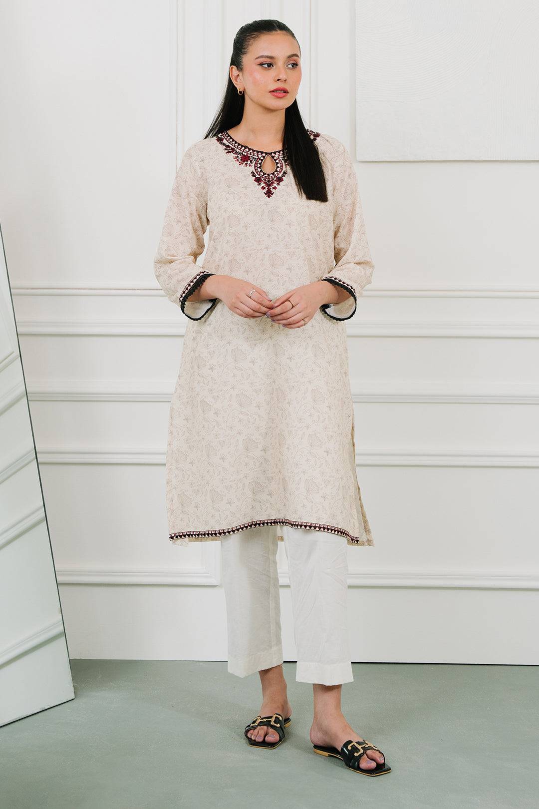 Zellbury | Summer Pret | Embroidered Kurta - 1848 by Maria Faisal - Registered Vendor of : Zellbury Women - type : Essential Pret - 100% original wedding dresses