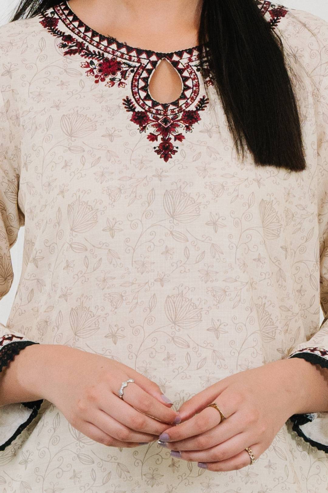 Zellbury | Summer Pret | Embroidered Kurta - 1848 by Maria Faisal - Registered Vendor of : Zellbury Women - type : Essential Pret - 100% original wedding dresses