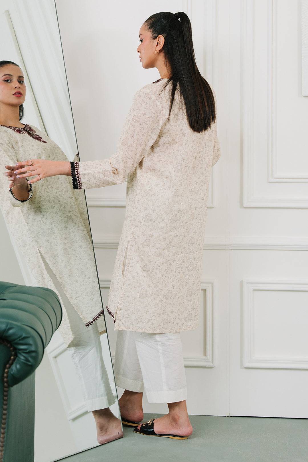 Zellbury | Summer Pret | Embroidered Kurta - 1848 by Maria Faisal - Registered Vendor of : Zellbury Women - type : Essential Pret - 100% original wedding dresses