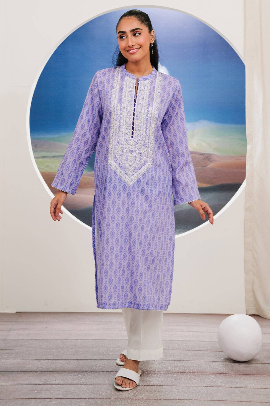 Zellbury | Summer Pret | Embroidered Kurta - 1849 - Essential Pret 