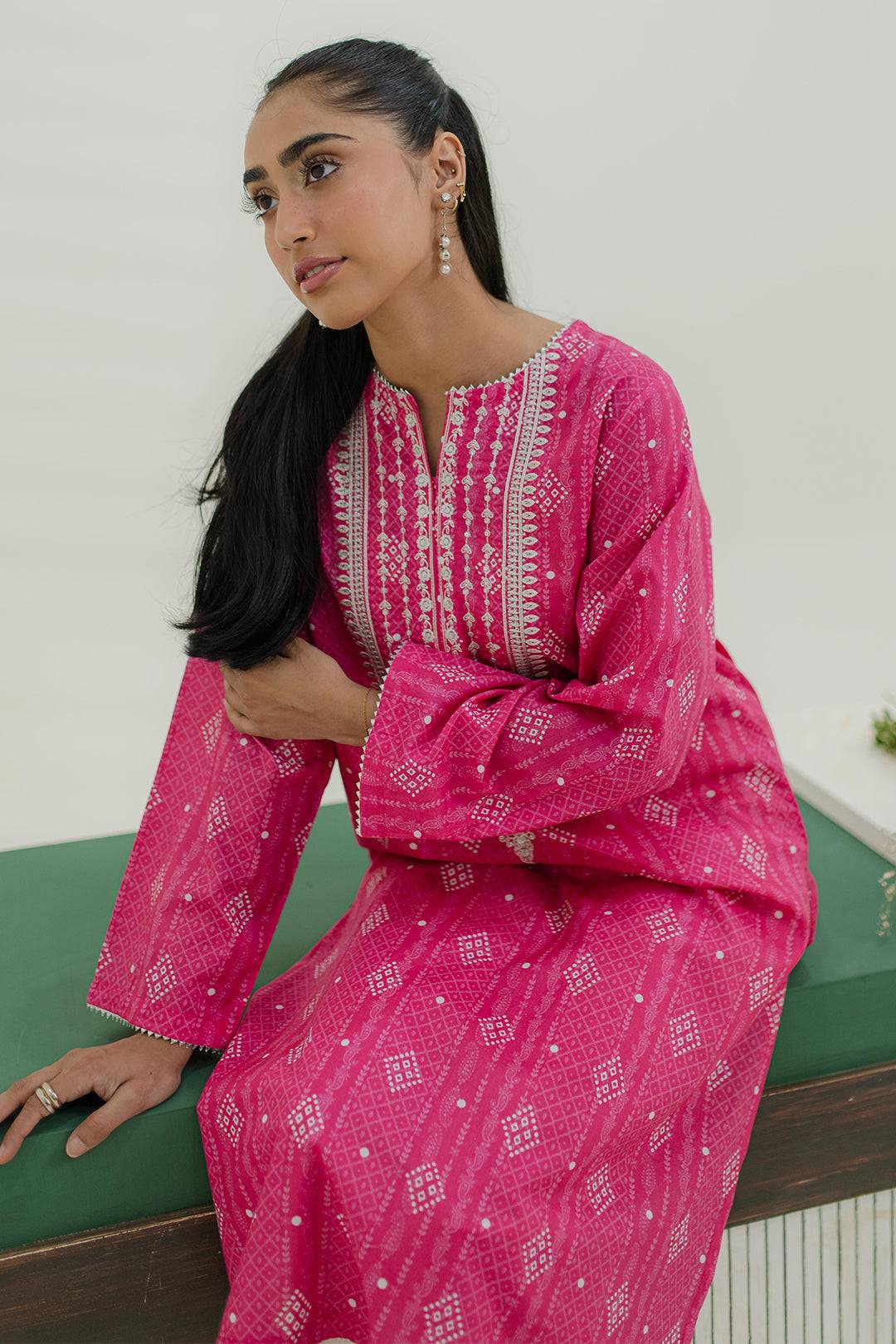 Zellbury | Summer Pret | Embroidered Kurta - 1853 by Maria Faisal - Registered Vendor of : Zellbury Women - type : Essential Pret - 100% original wedding dresses