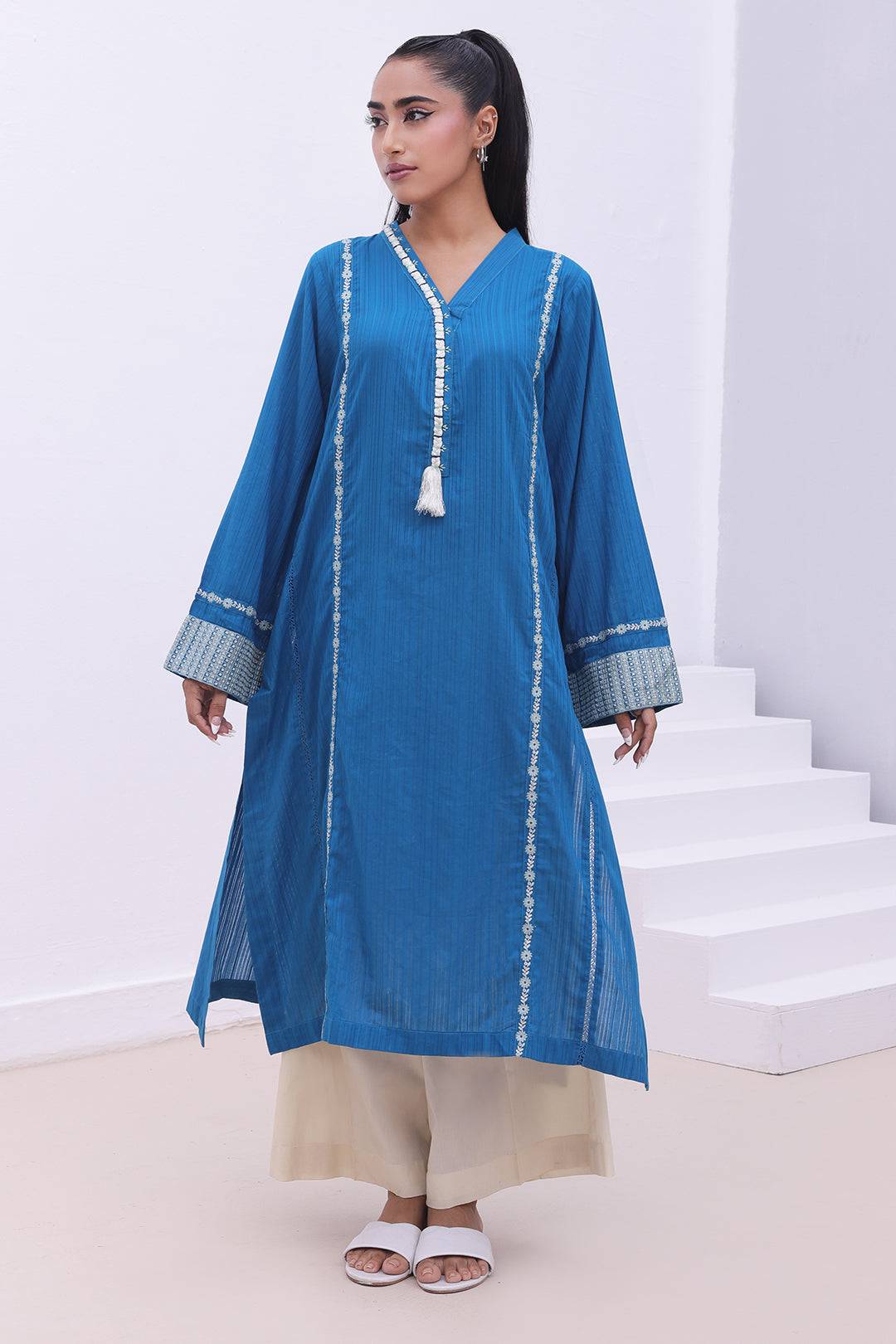 Zellbury | Summer Pret | Embroidered Kurta - 1864 by Maria Faisal - Registered Vendor of : Zellbury Women - type : Signature Pret - 100% original wedding dresses