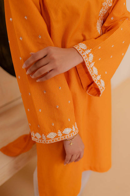 Zellbury | Summer Pret | Embroidered Kurta - 1872 by Maria Faisal - Registered Vendor of : Zellbury Women - type : Signature Pret - 100% original wedding dresses