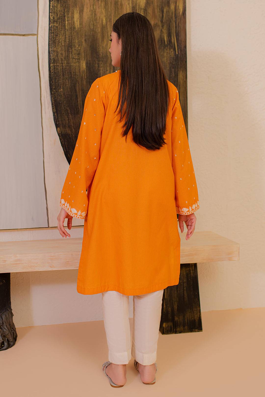Zellbury | Summer Pret | Embroidered Kurta - 1872 by Maria Faisal - Registered Vendor of : Zellbury Women - type : Signature Pret - 100% original wedding dresses