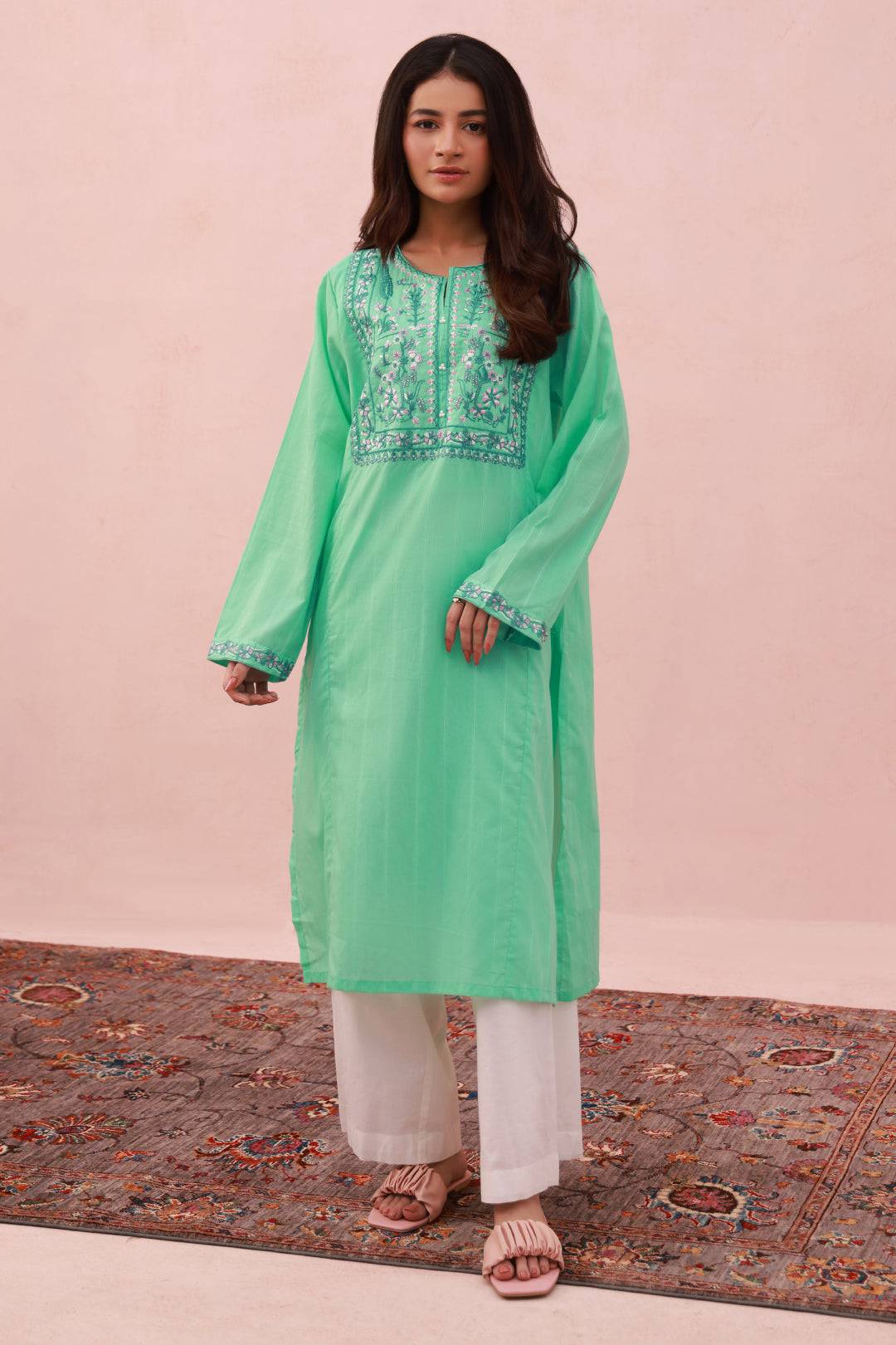 Zellbury | Summer Pret | Embroidered Kurta - 2039 by Maria Faisal - Registered Vendor of : Zellbury Women - type : Essential Pret - 100% original wedding dresses