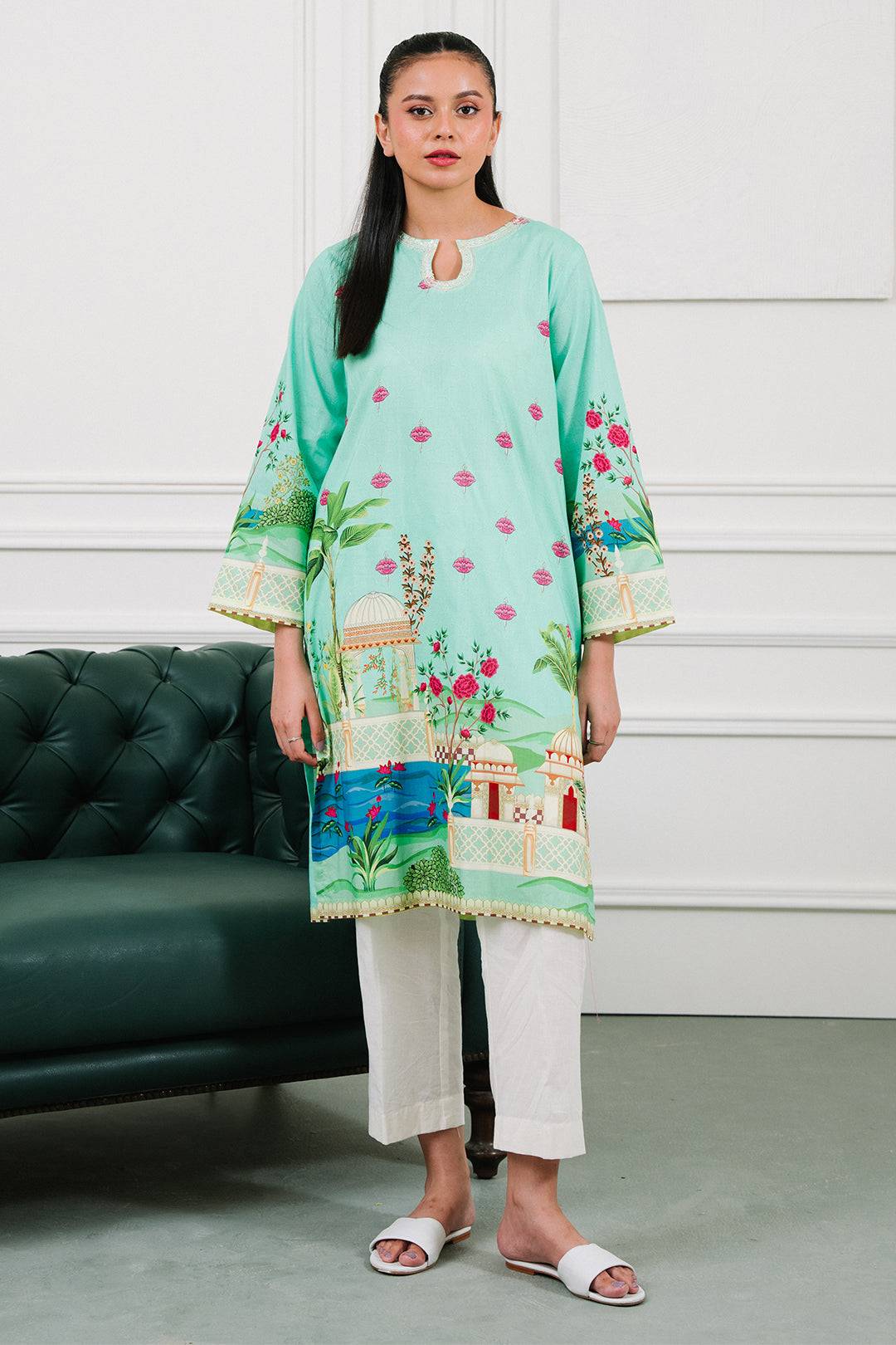 Zellbury | Summer Pret | Embroidered Kurta - 2046 by Maria Faisal - Registered Vendor of : Zellbury Women - type : Essential Pret - 100% original wedding dresses