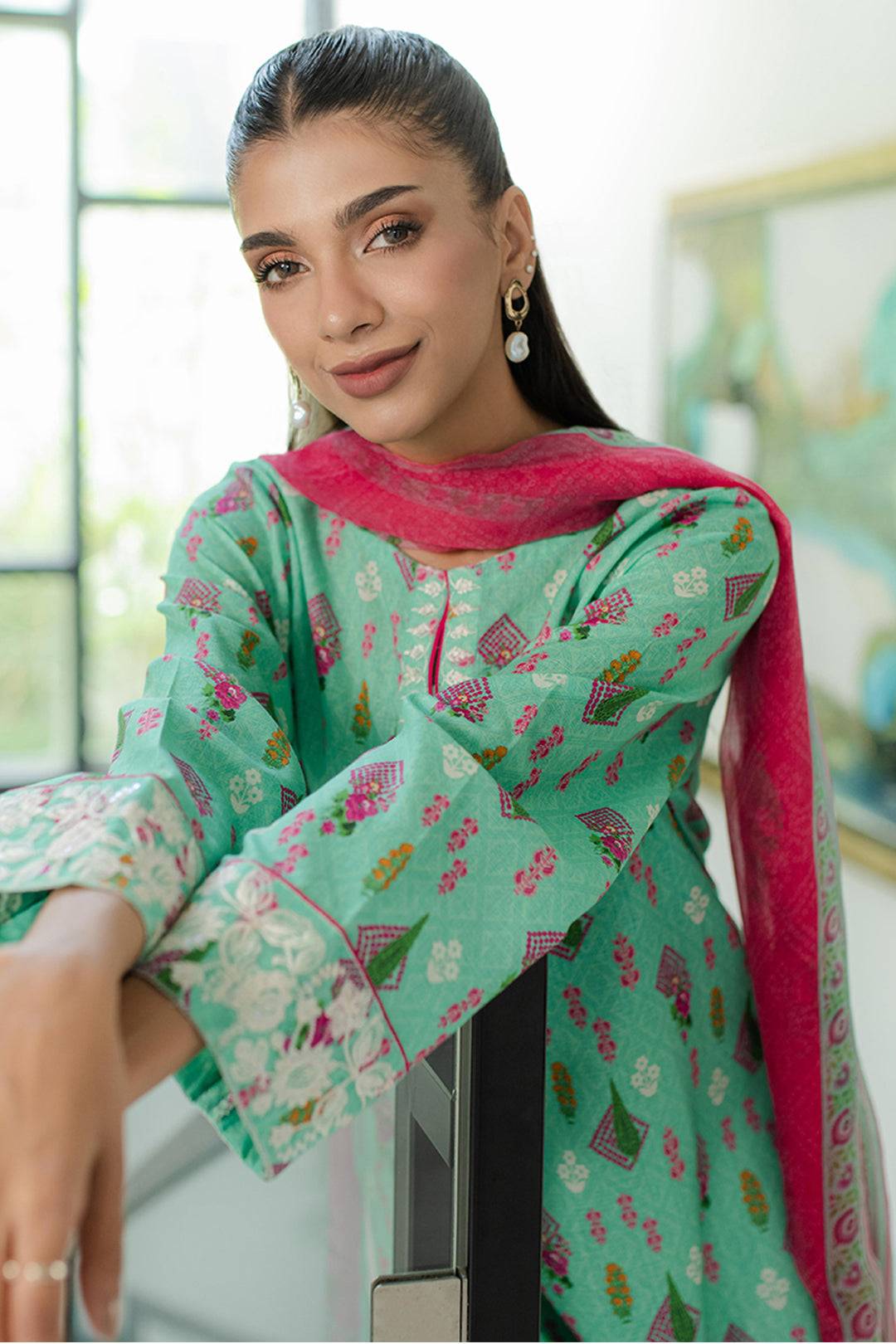 Zellbury | Summer Pret | Embroidered Kurta Dupatta - 1704 by Maria Faisal - Registered Vendor of : Zellbury Women - type : Essential Pret - 100% original wedding dresses