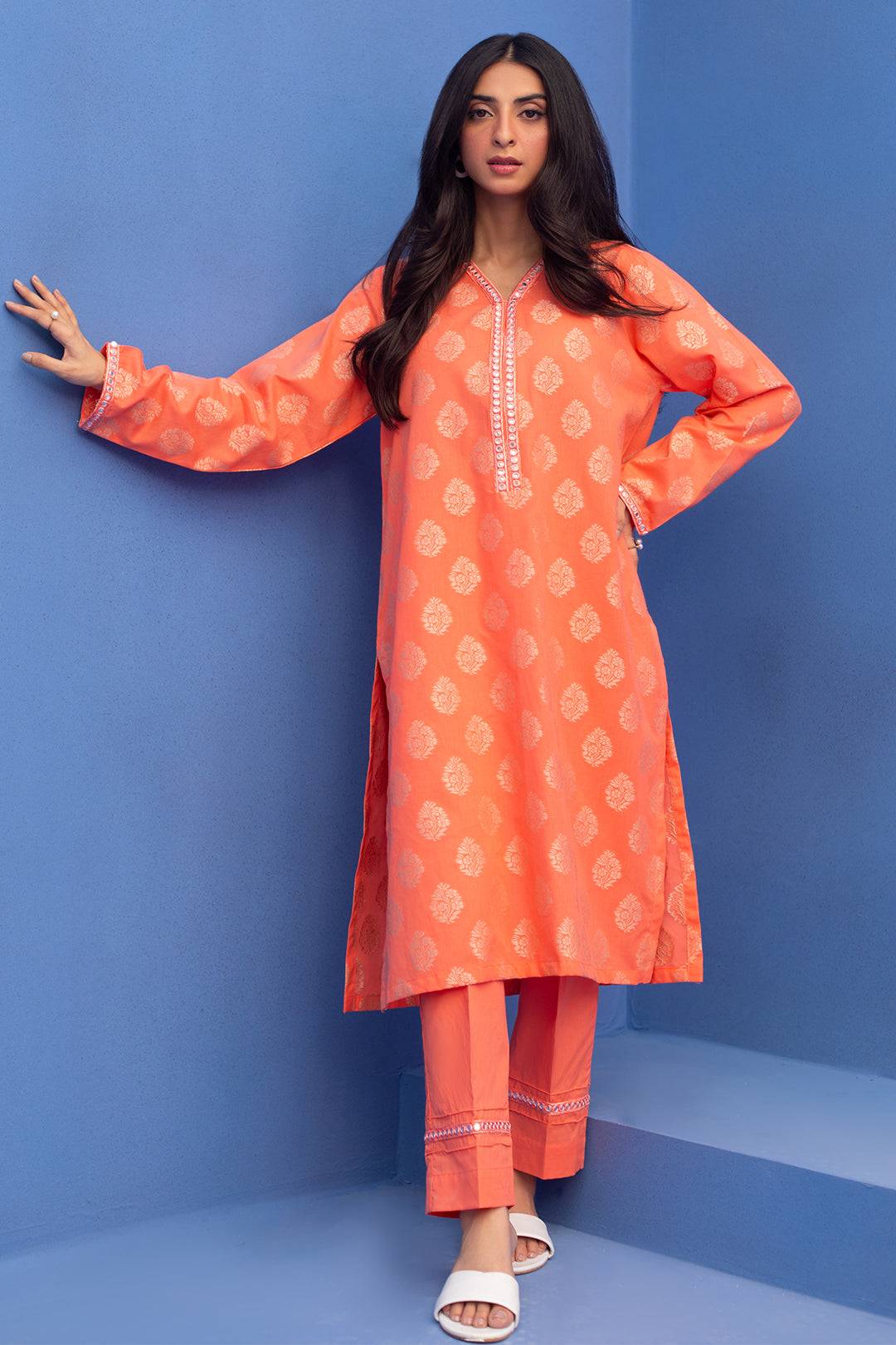 Zellbury | Summer Pret | Embroidered Kurta Trouser - 1738 by Maria Faisal - Registered Vendor of : Zellbury Women - type : Essential Pret - 100% original wedding dresses