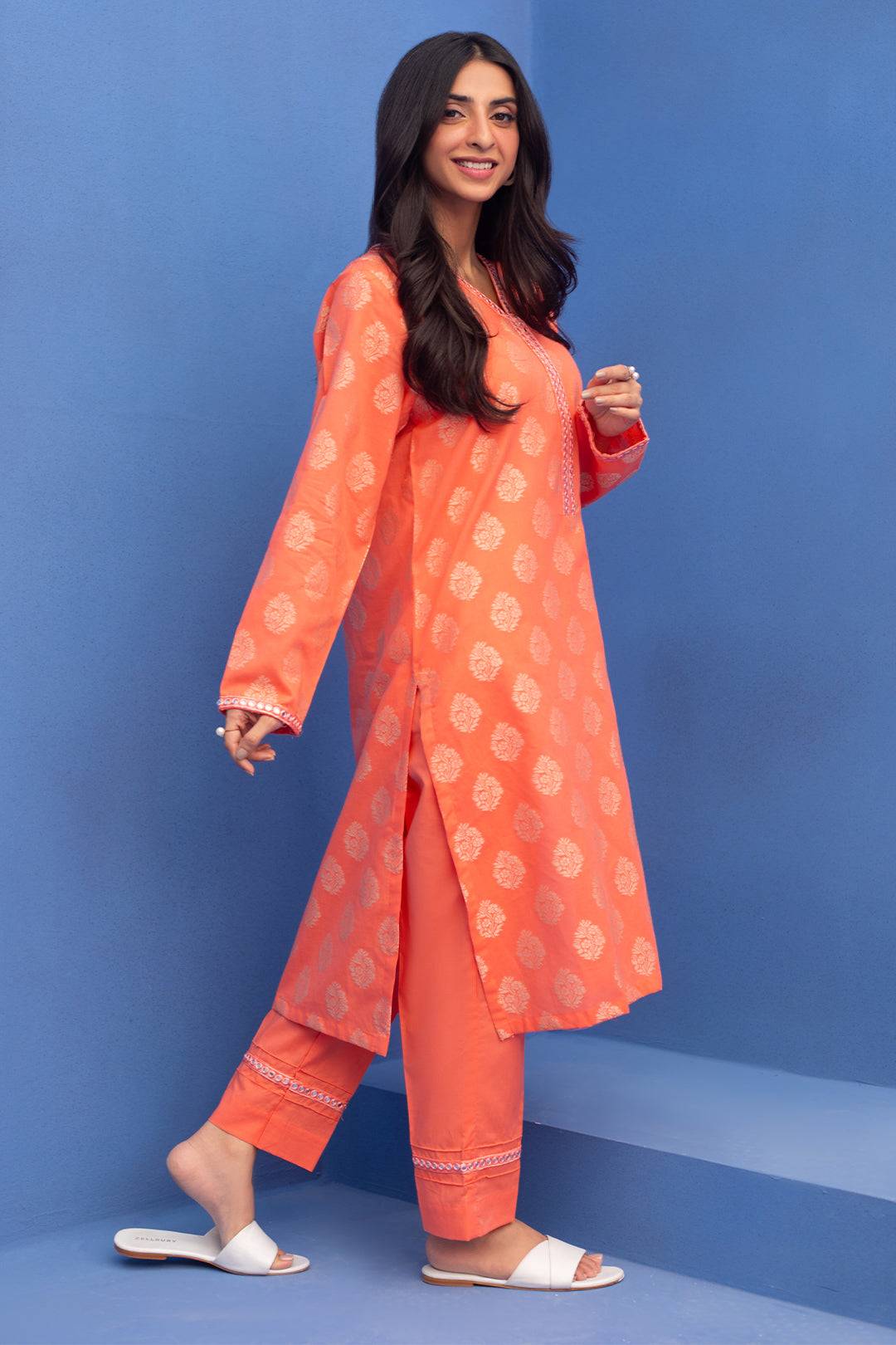 Zellbury | Summer Pret | Embroidered Kurta Trouser - 1738 by Maria Faisal - Registered Vendor of : Zellbury Women - type : Essential Pret - 100% original wedding dresses