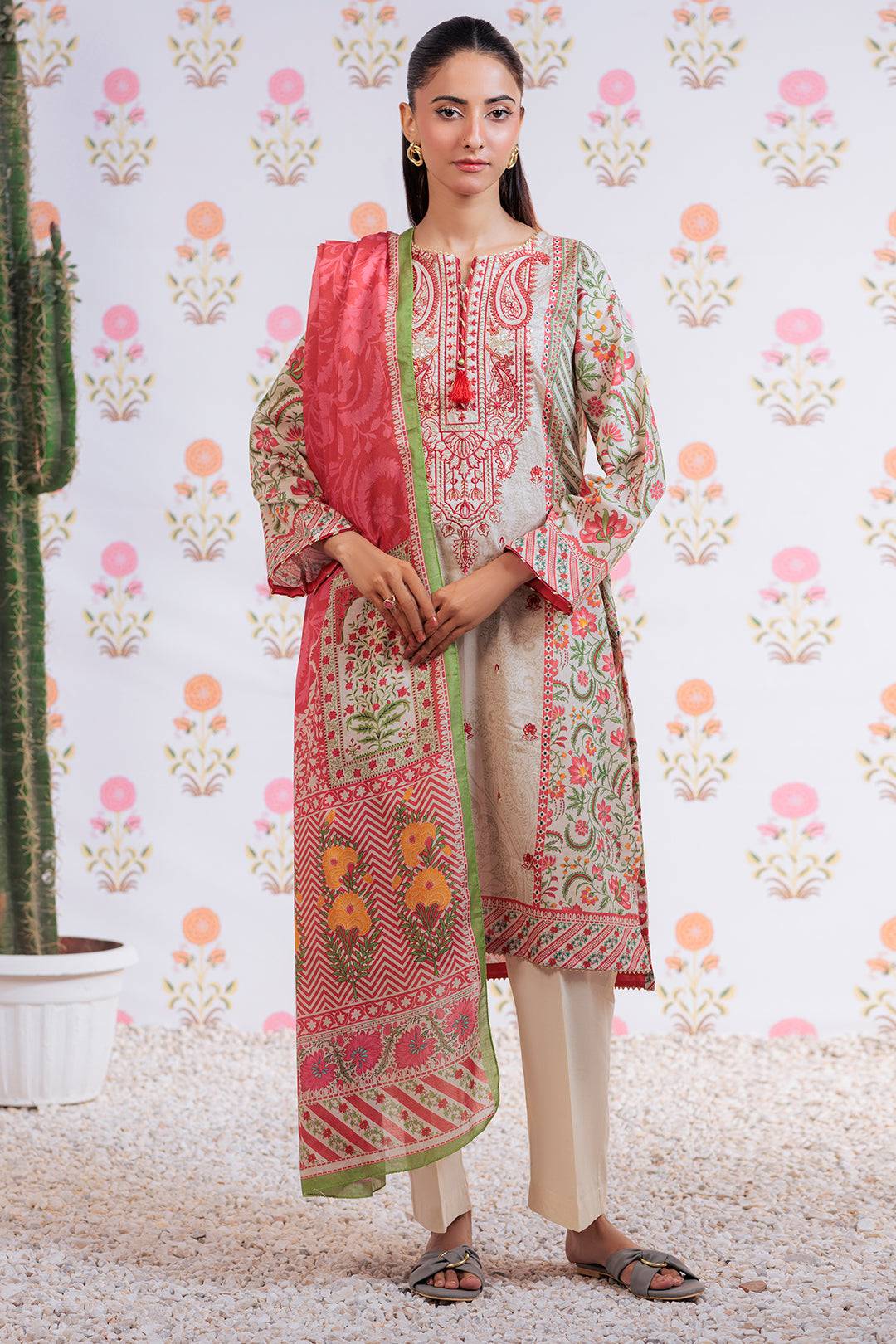 Zellbury | Summer Pret | Embroidered Kurta Dupatta - 1895 by Maria Faisal - Registered Vendor of : Zellbury Women - type : Essential Pret - 100% original wedding dresses