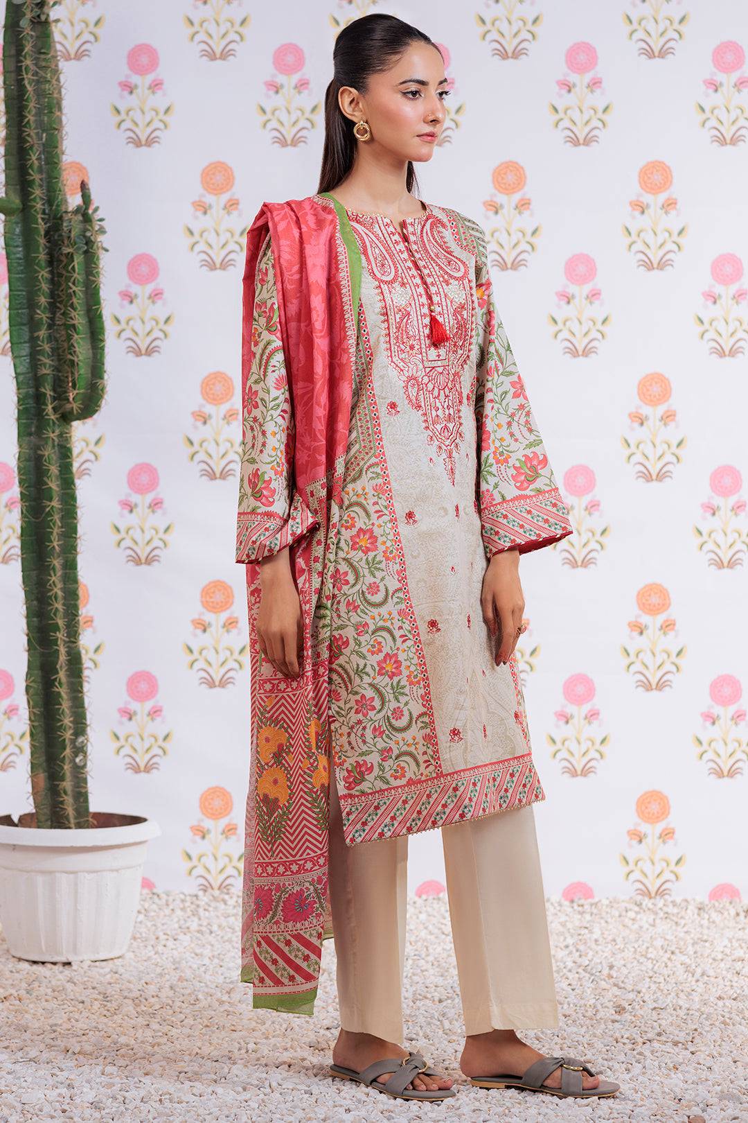 Zellbury | Summer Pret | Embroidered Kurta Dupatta - 1895 by Maria Faisal - Registered Vendor of : Zellbury Women - type : Essential Pret - 100% original wedding dresses