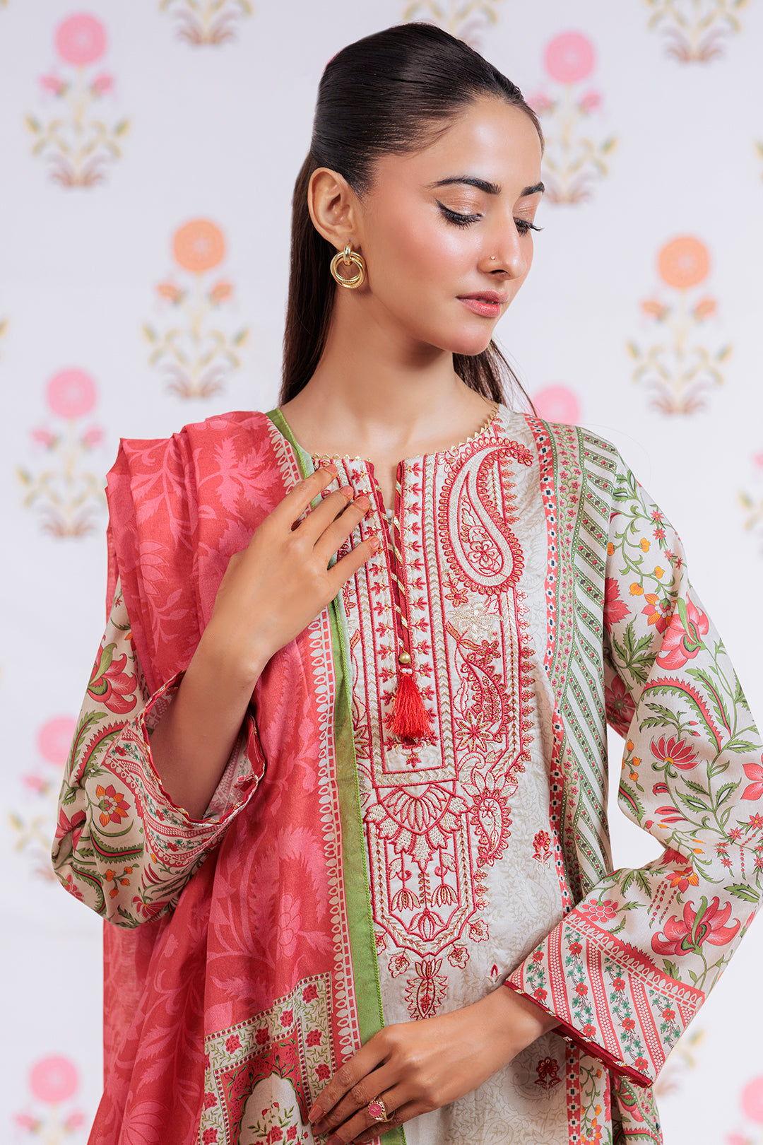 Zellbury | Summer Pret | Embroidered Kurta Dupatta - 1895