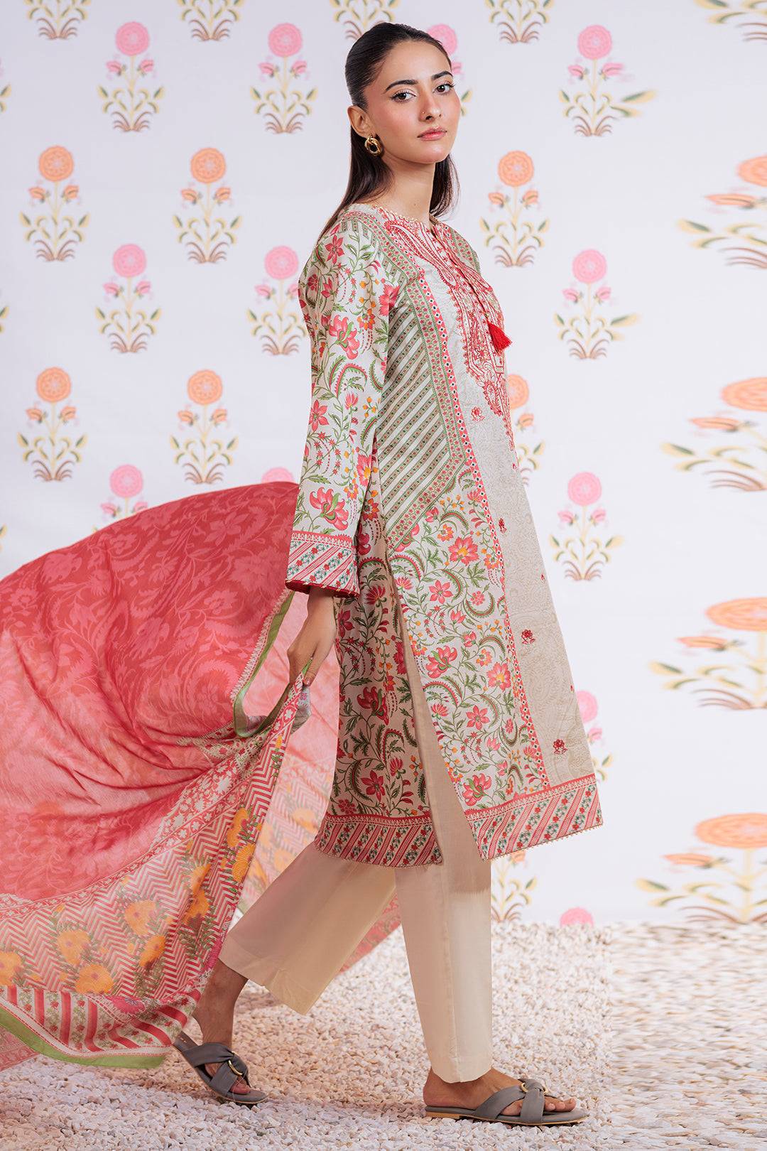 Zellbury | Summer Pret | Embroidered Kurta Dupatta - 1895 by Maria Faisal - Registered Vendor of : Zellbury Women - type : Essential Pret - 100% original wedding dresses
