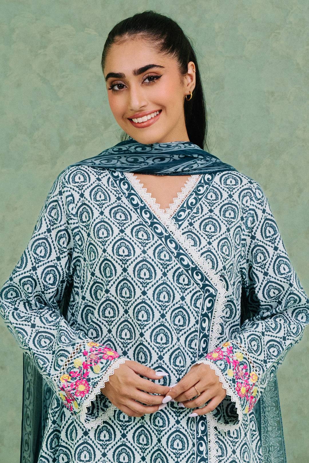 Zellbury | Summer Pret | Embroidered Kurta Dupatta - 1897 by Maria Faisal - Registered Vendor of : Zellbury Women - type : Essential Pret - 100% original wedding dresses