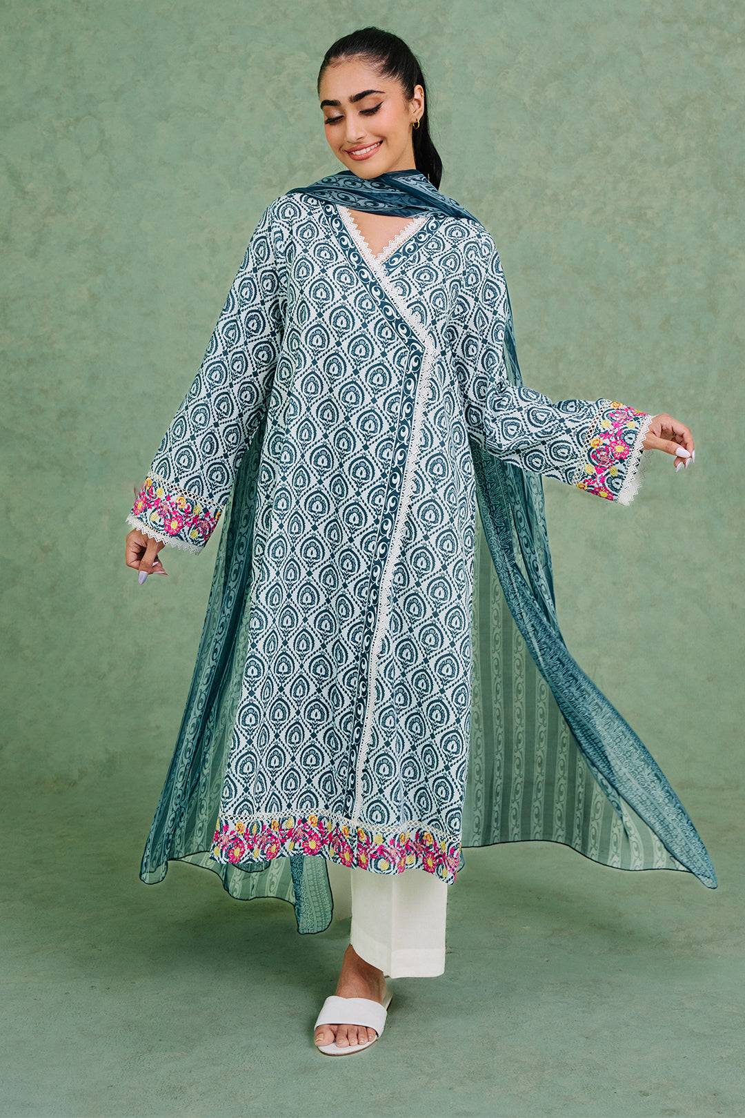 Zellbury | Summer Pret | Embroidered Kurta Dupatta - 1897 by Maria Faisal - Registered Vendor of : Zellbury Women - type : Essential Pret - 100% original wedding dresses