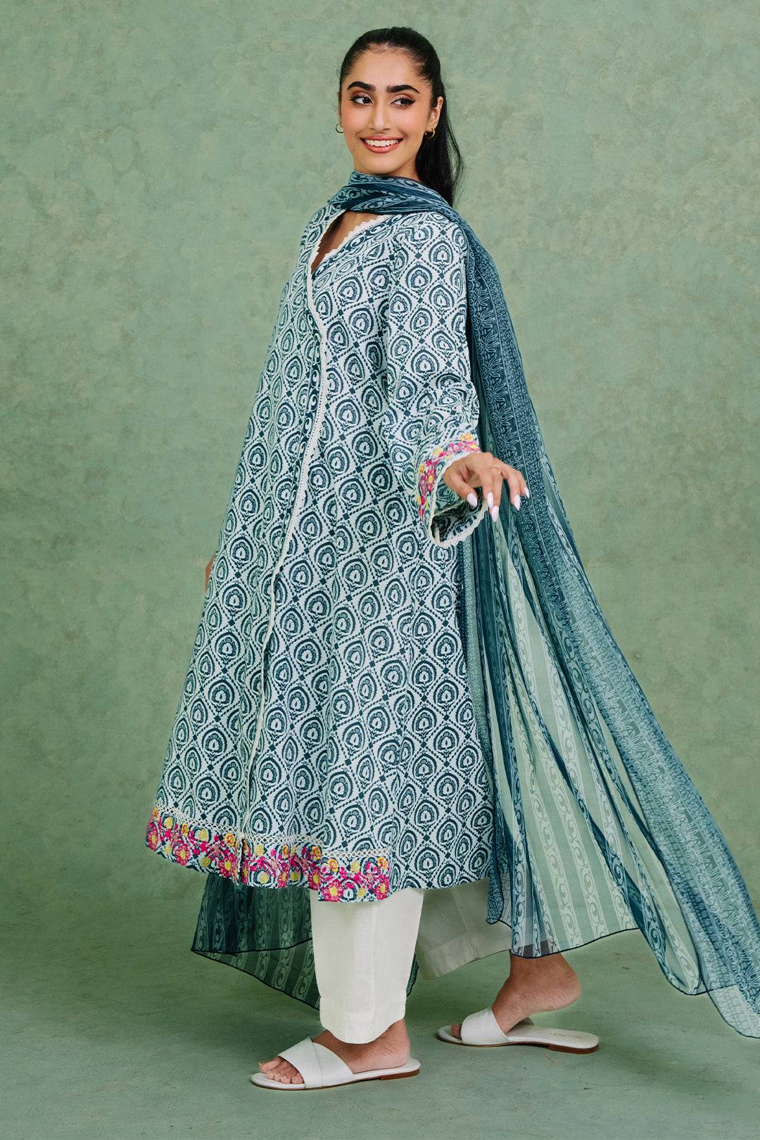 Zellbury | Summer Pret | Embroidered Kurta Dupatta - 1897 by Maria Faisal - Registered Vendor of : Zellbury Women - type : Essential Pret - 100% original wedding dresses