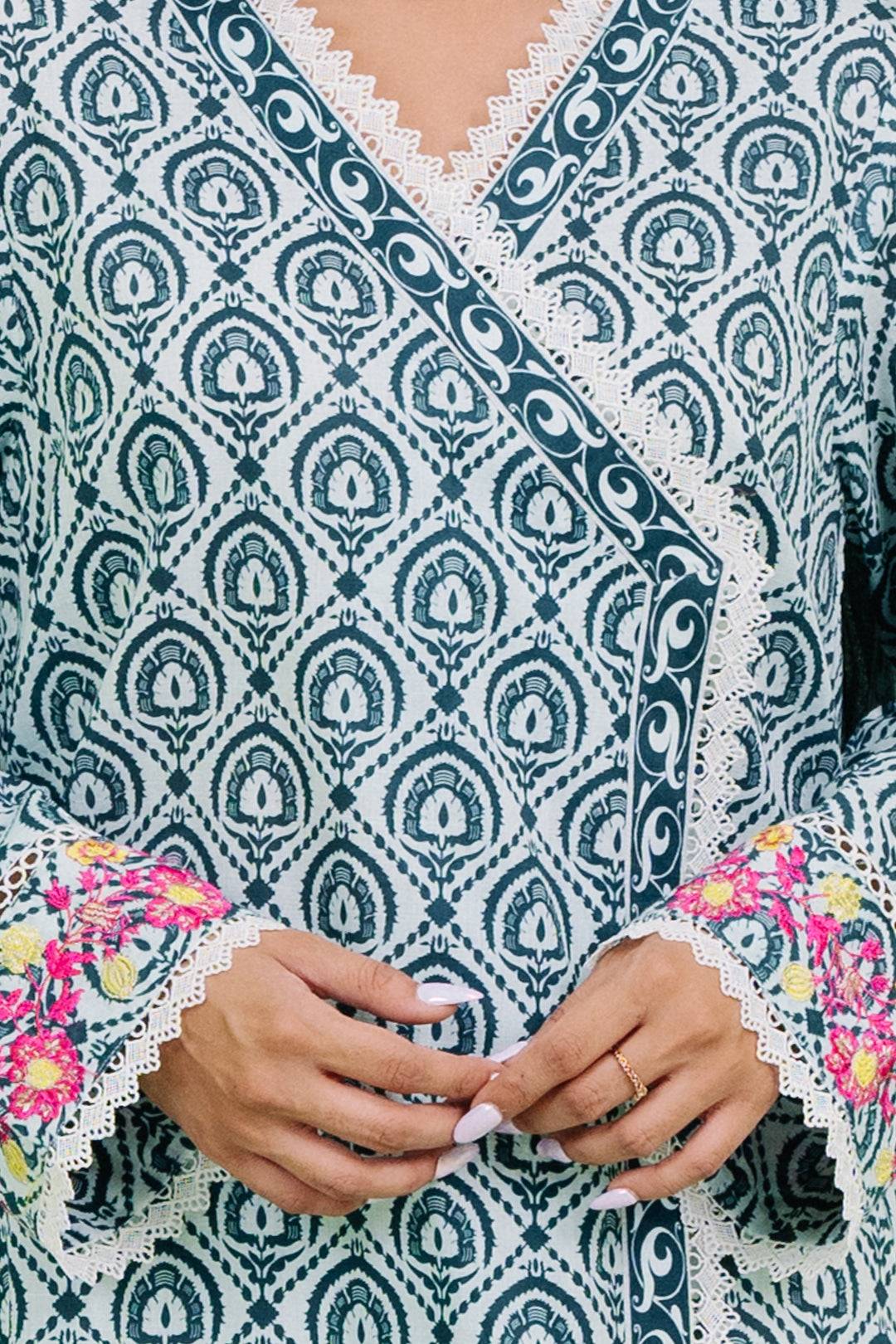 Zellbury | Summer Pret | Embroidered Kurta Dupatta - 1897 by Maria Faisal - Registered Vendor of : Zellbury Women - type : Essential Pret - 100% original wedding dresses