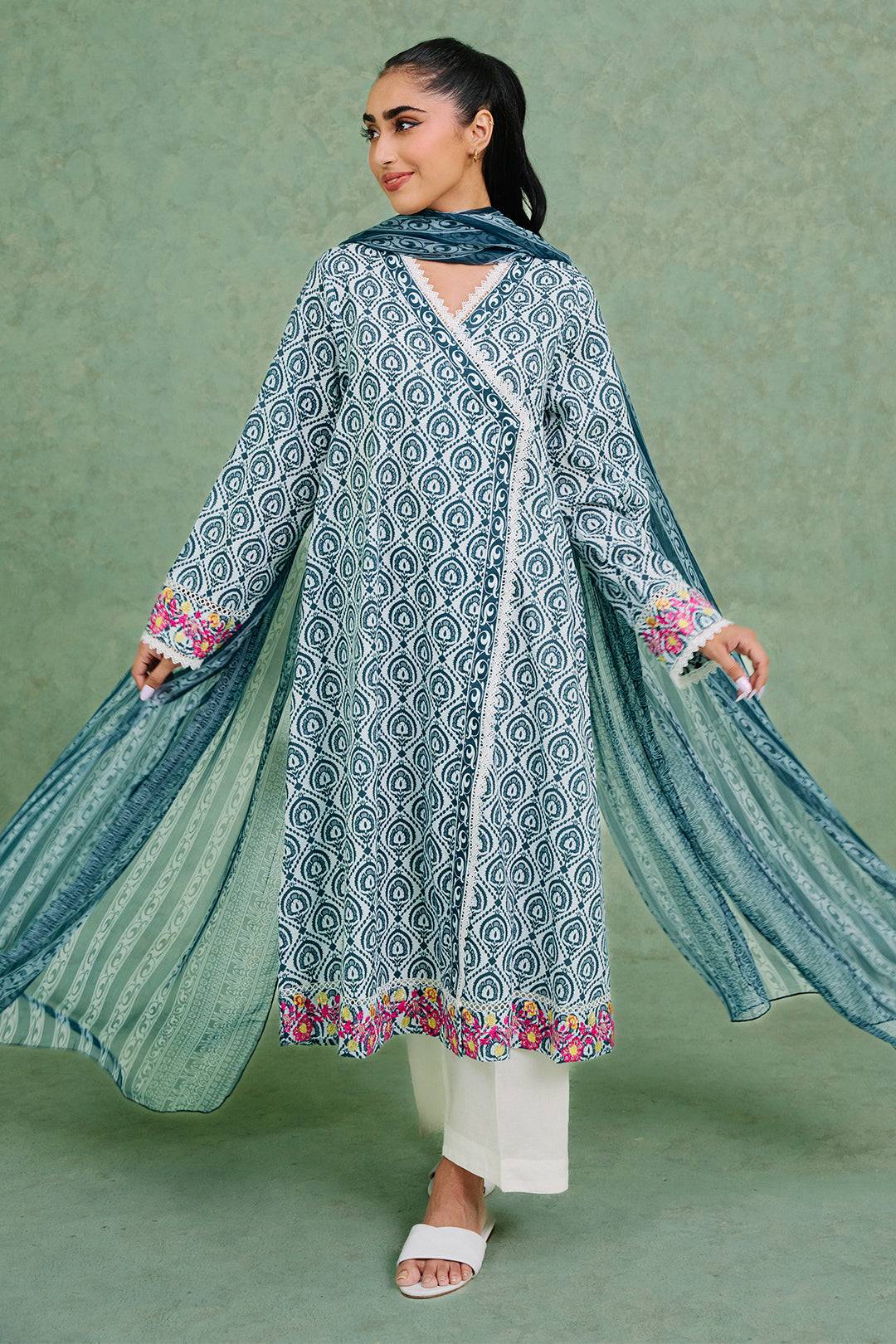 Zellbury | Summer Pret | Embroidered Kurta Dupatta - 1897 by Maria Faisal - Registered Vendor of : Zellbury Women - type : Essential Pret - 100% original wedding dresses
