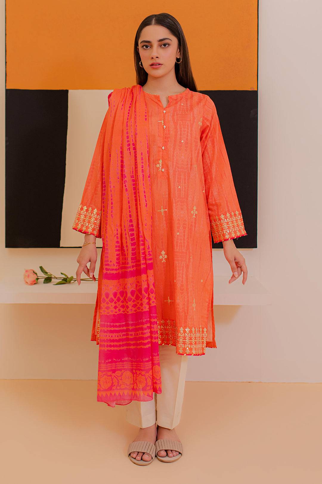 Zellbury | Summer Pret | Embroidered Kurta Dupatta - 1899 by Maria Faisal - Registered Vendor of : Zellbury Women - type : Essential Pret - 100% original wedding dresses