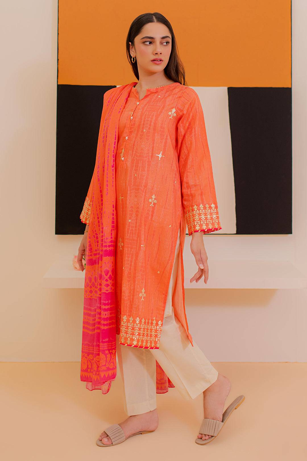 Zellbury | Summer Pret | Embroidered Kurta Dupatta - 1899 by Maria Faisal - Registered Vendor of : Zellbury Women - type : Essential Pret - 100% original wedding dresses