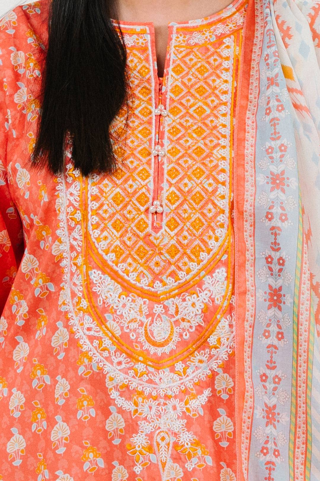 Zellbury | Summer Pret | Embroidered Kurta Dupatta - 1902 by Maria Faisal - Registered Vendor of : Zellbury Women - type : Essential Pret - 100% original wedding dresses