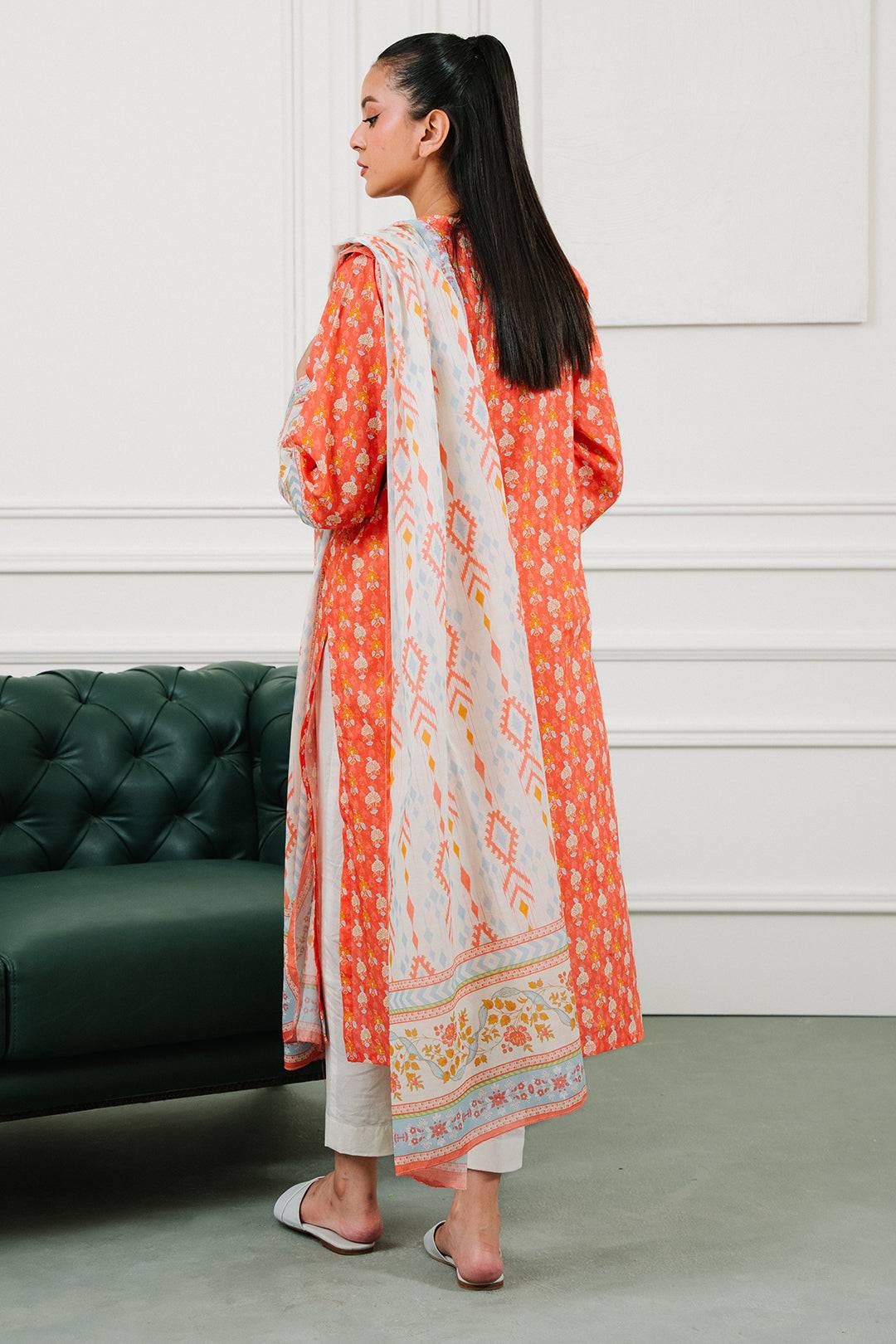 Zellbury | Summer Pret | Embroidered Kurta Dupatta - 1902 by Maria Faisal - Registered Vendor of : Zellbury Women - type : Essential Pret - 100% original wedding dresses