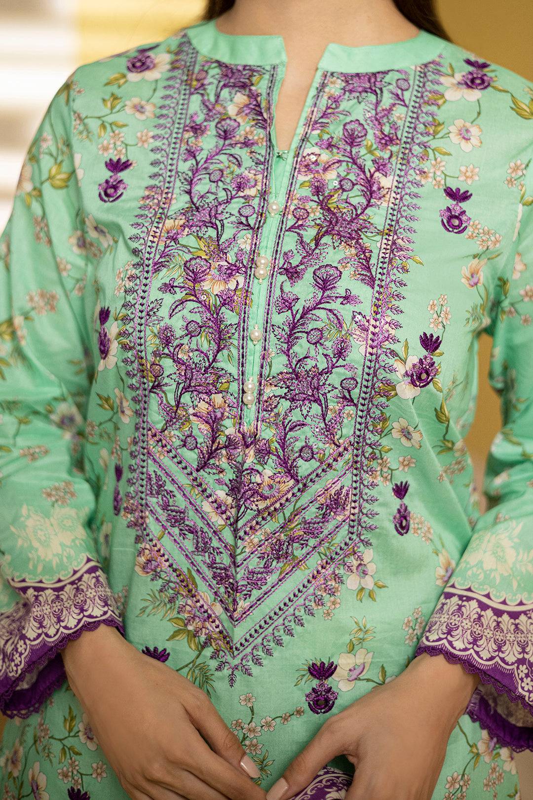 Zellbury | Summer Pret | Embroidered Kurta Dupatta - 1903 by Maria Faisal - Registered Vendor of : Zellbury Women - type : Essential Pret - 100% original wedding dresses
