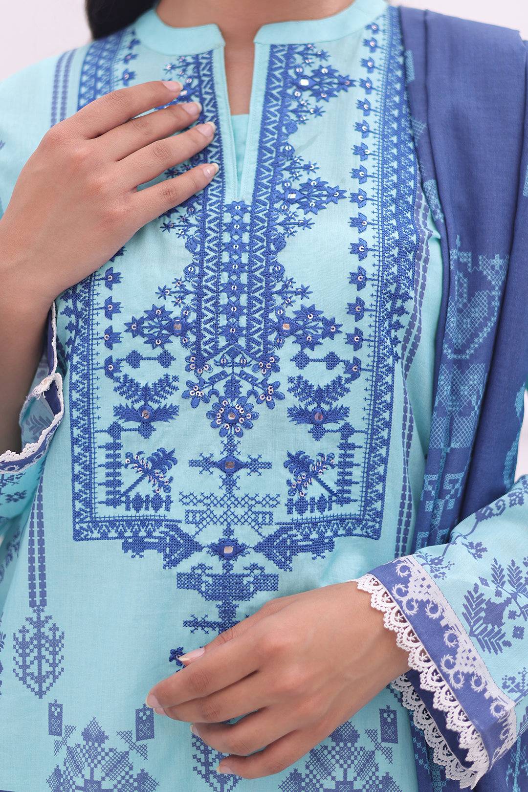 Zellbury | Summer Pret | Embroidered Kurta Dupatta - 1907 by Maria Faisal - Registered Vendor of : Zellbury Women - type : Essential Pret - 100% original wedding dresses