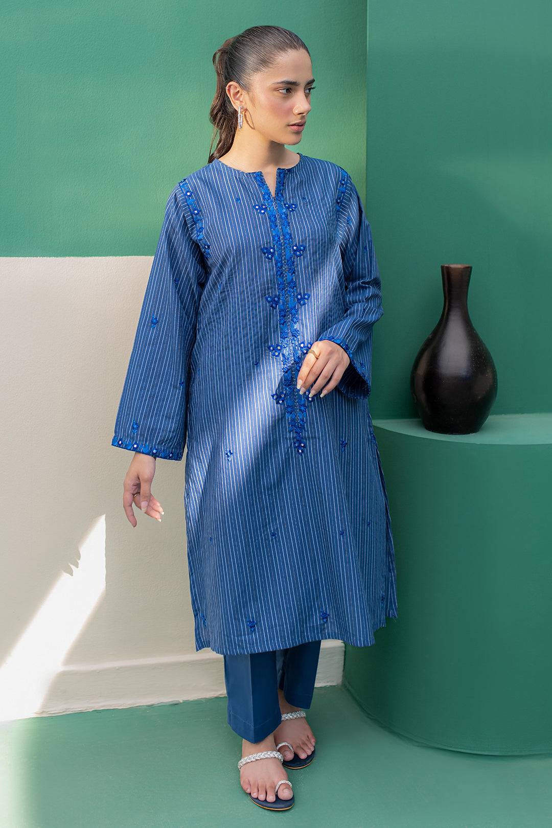 Zellbury | Summer Pret | Embroidered Kurta Trouser - 1932 by Maria Faisal - Registered Vendor of : Zellbury Women - type : Essential Pret - 100% original wedding dresses