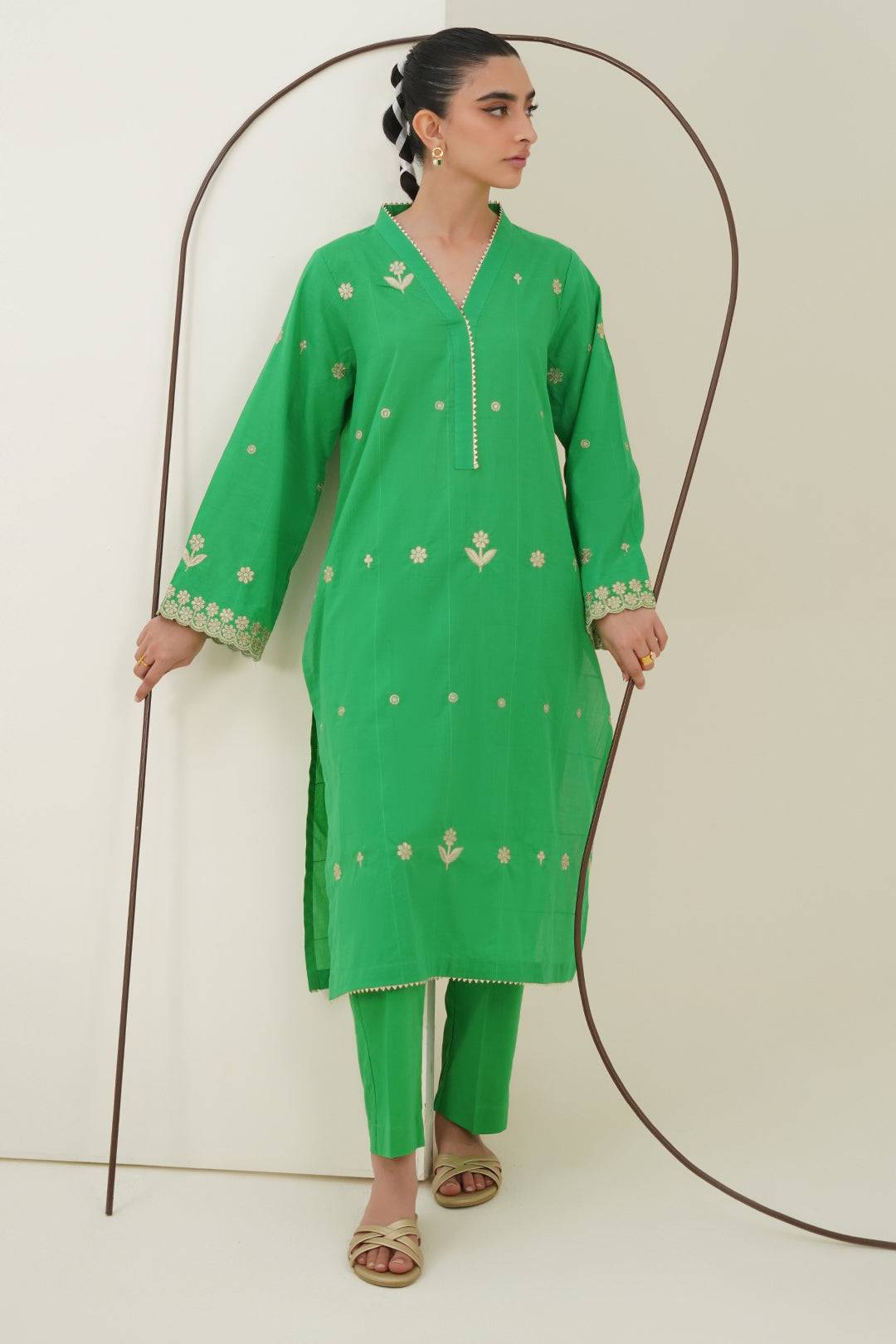 Zellbury | Summer Pret | Embroidered Kurta Trouser - 1933 by Maria Faisal - Registered Vendor of : Zellbury Women - type : Essential Pret - 100% original wedding dresses